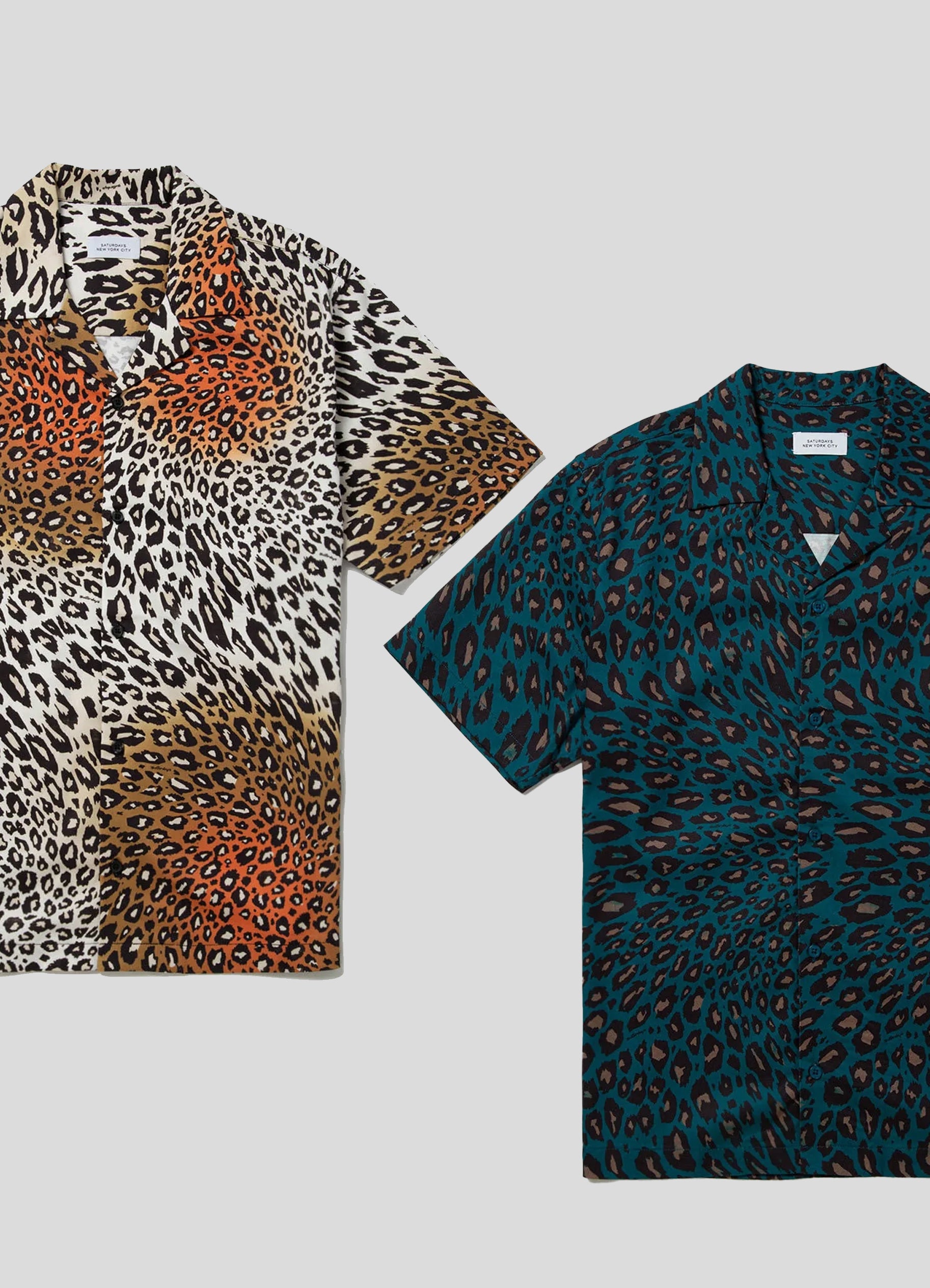 Saturdays NYC / Canty Sound Leopard Short Sleeve Shirt [BBG63100