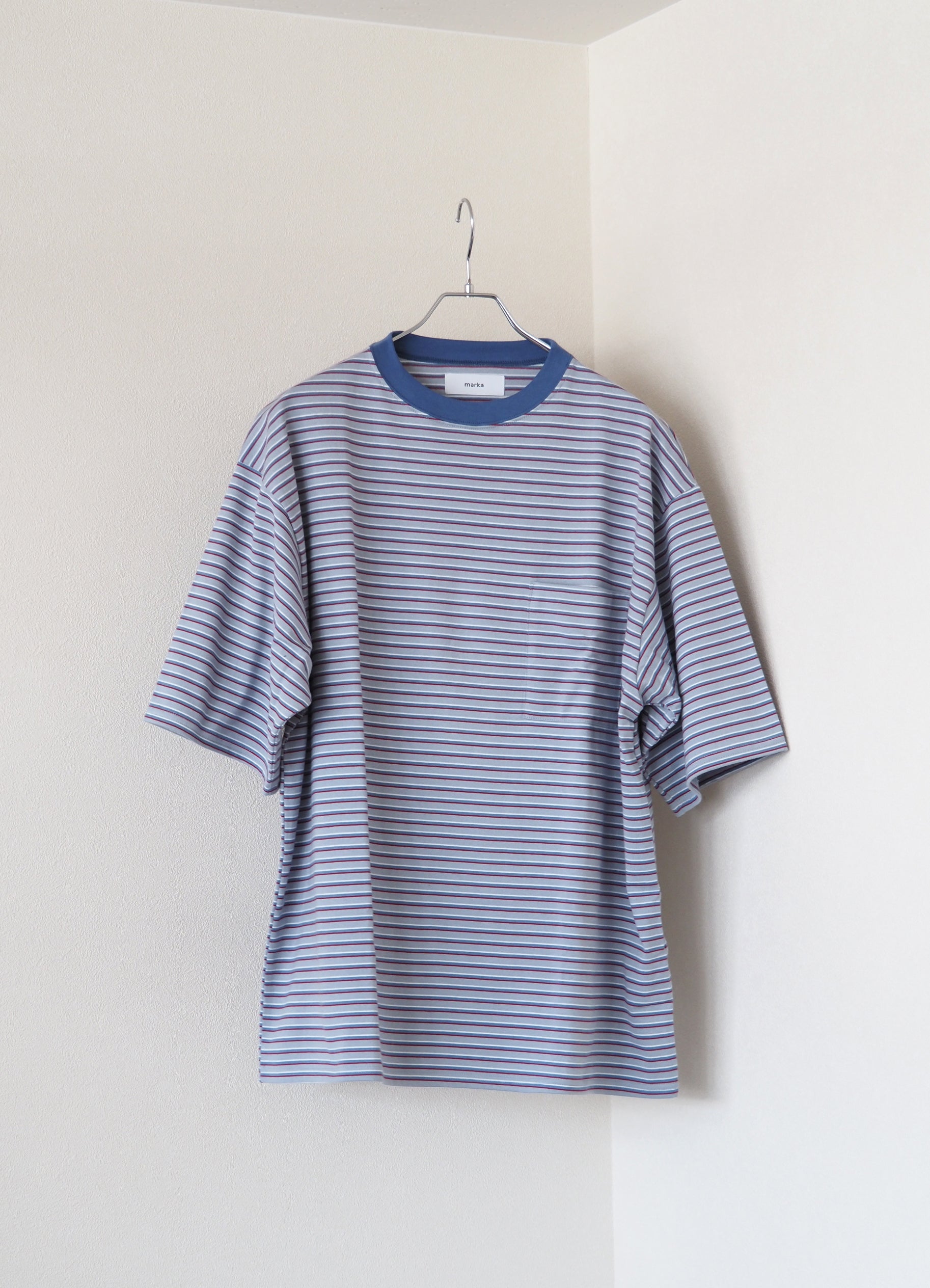 BORDER TEE S/S -30/2 ORGANIC COTTON KNIT BORDER- [M23A-15CS01B]