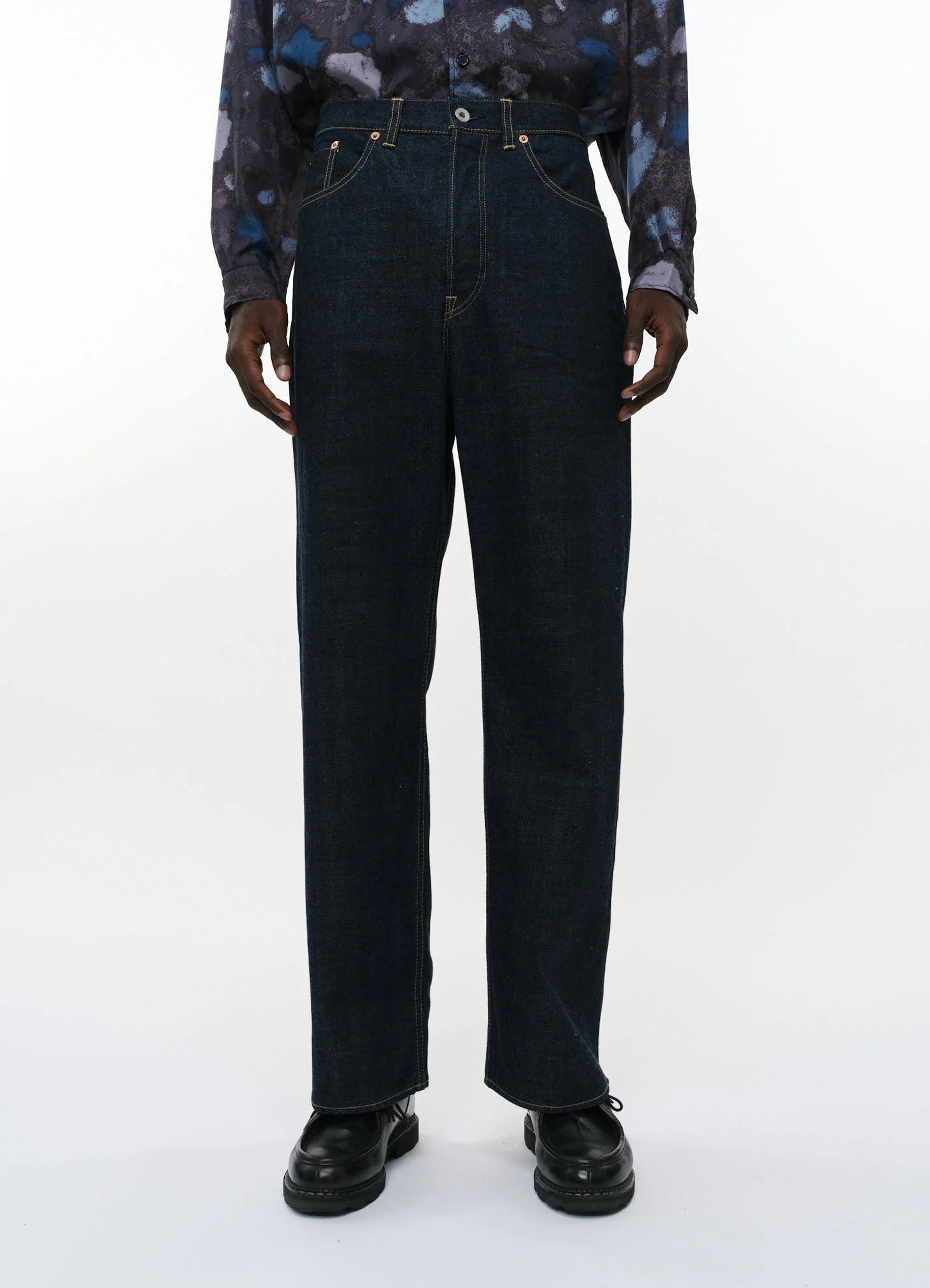 CLEAN CYLINDER FIT JEANS -ORGANIC COTTON 13.5oz SELVEDGE DENIM-