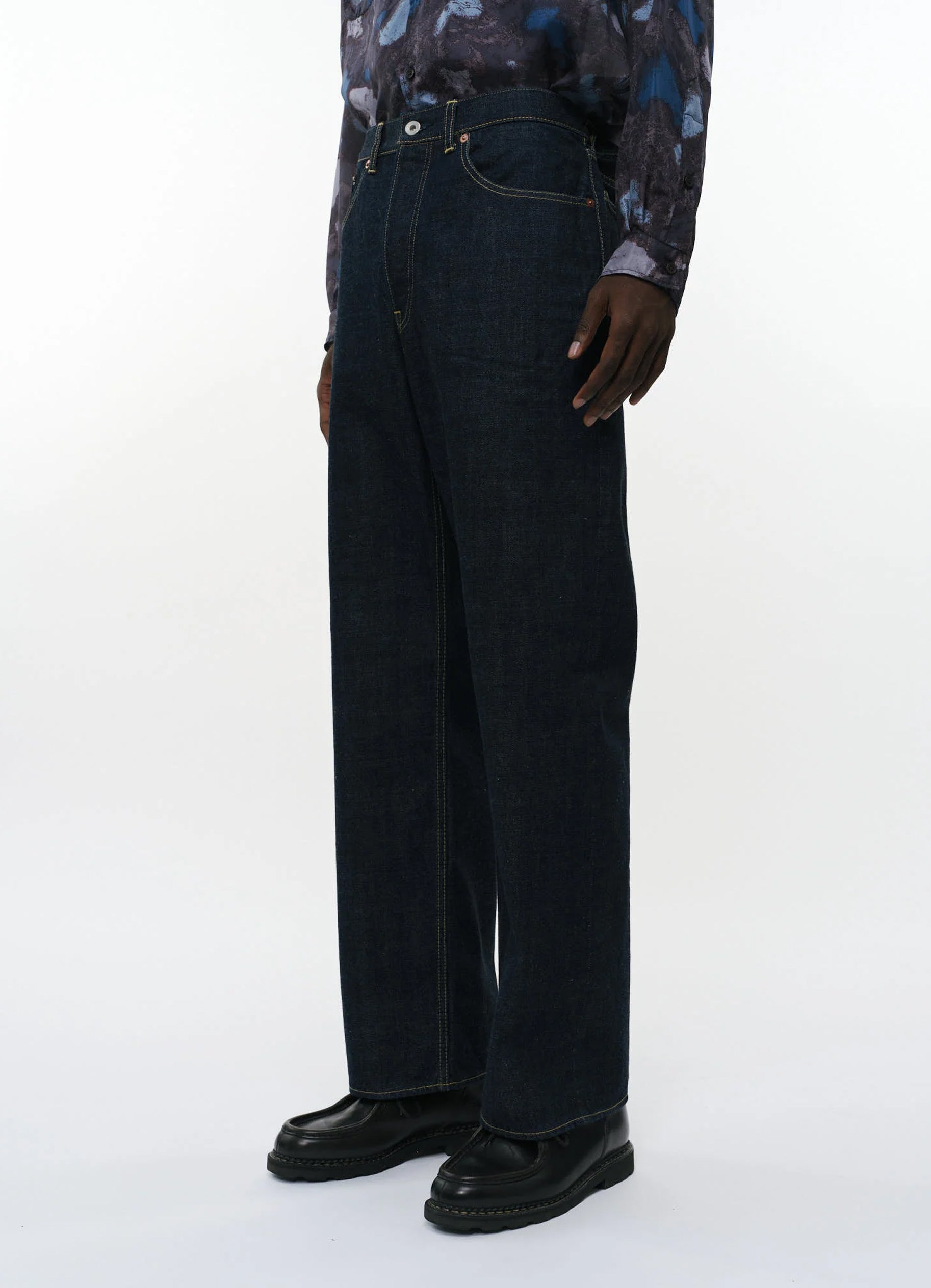 CLEAN CYLINDER FIT JEANS -ORGANIC COTTON 13.5oz SELVEDGE DENIM-[M26A10PT02C]