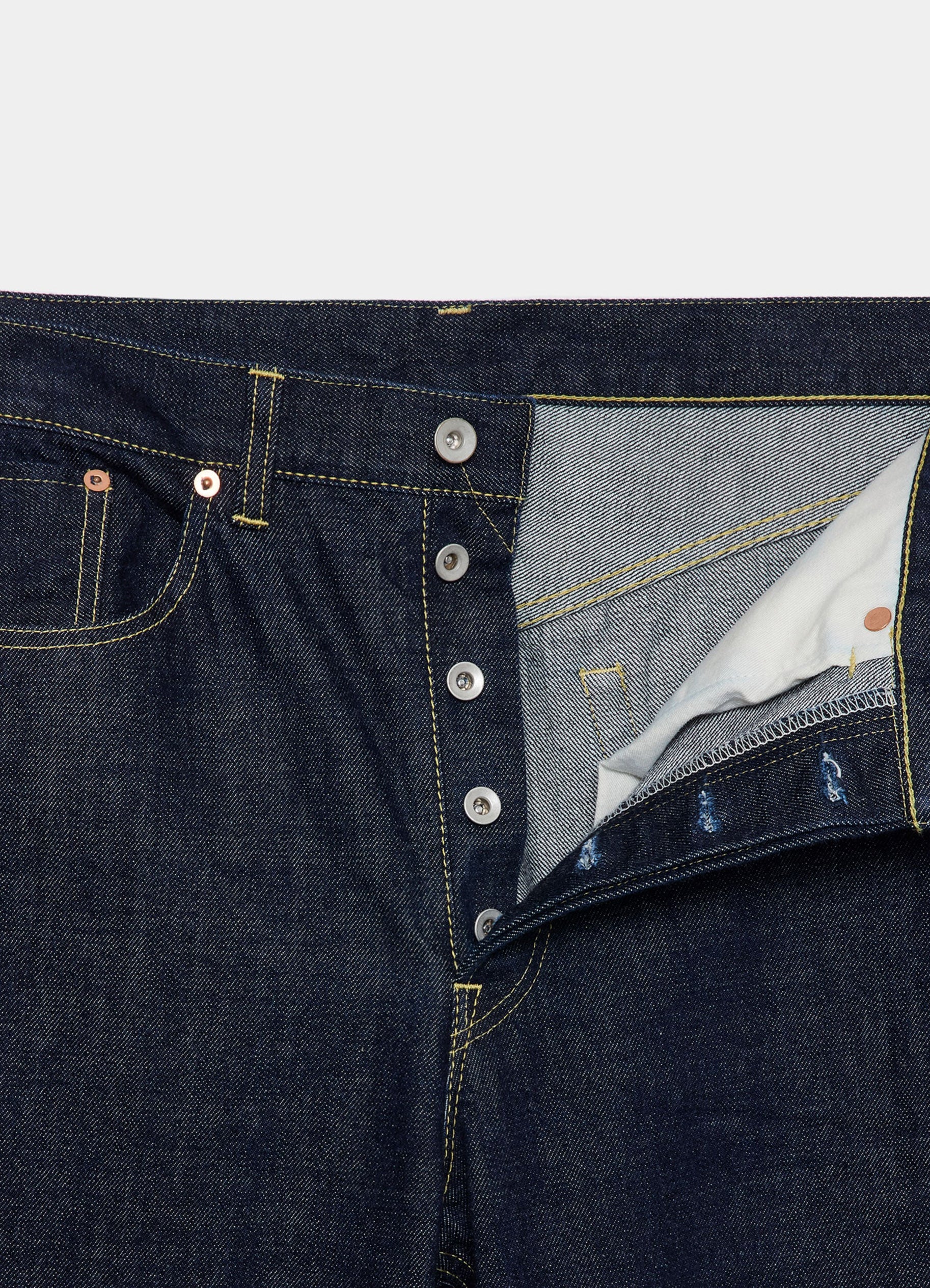 CLEAN CYLINDER FIT JEANS -ORGANIC COTTON 13.5oz SELVEDGE DENIM-[M26A10PT02C]