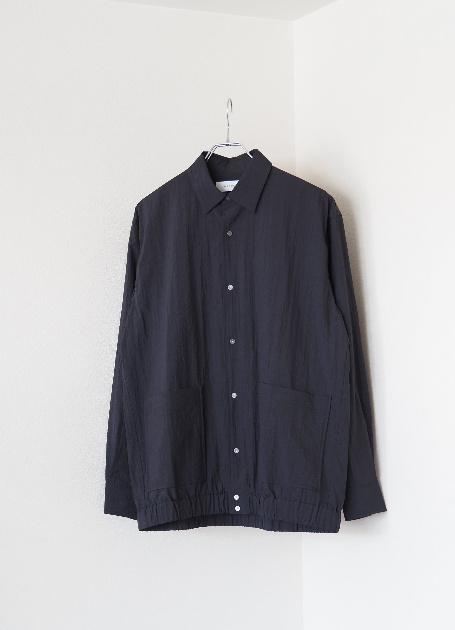 HENRIK L/S RIB SHIRTS "WASHER" <SALE>