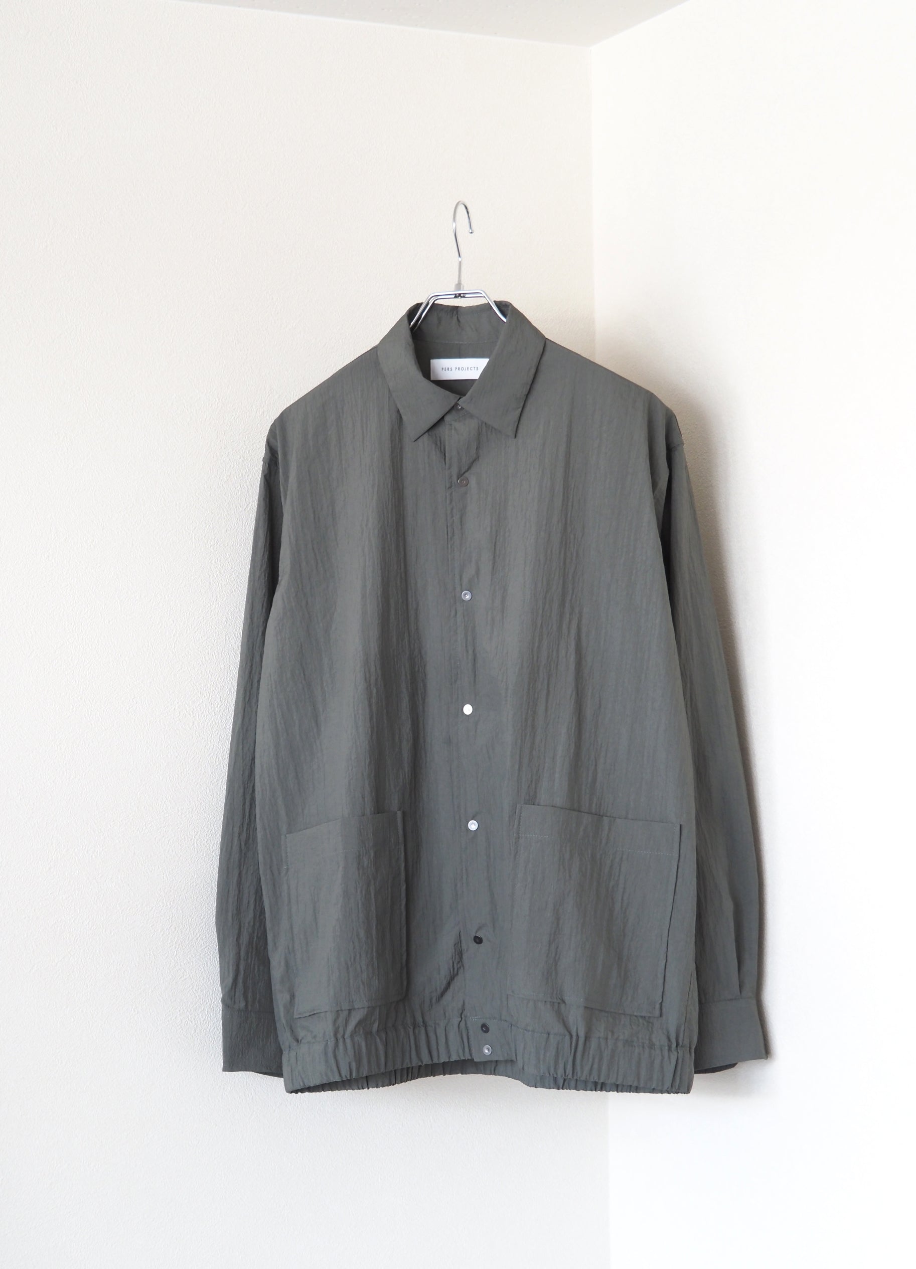 HENRIK L/S RIB SHIRTS "WASHER" <SALE>