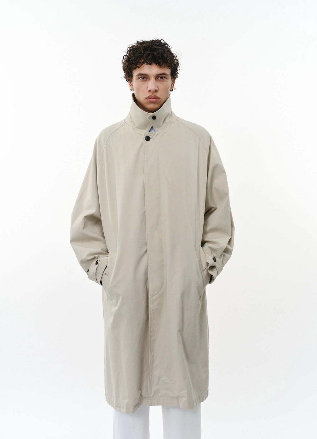 RAGLAN SLEEVE COAT -ORGANIC COTTON GABARDINE-[M26A07CO01C]