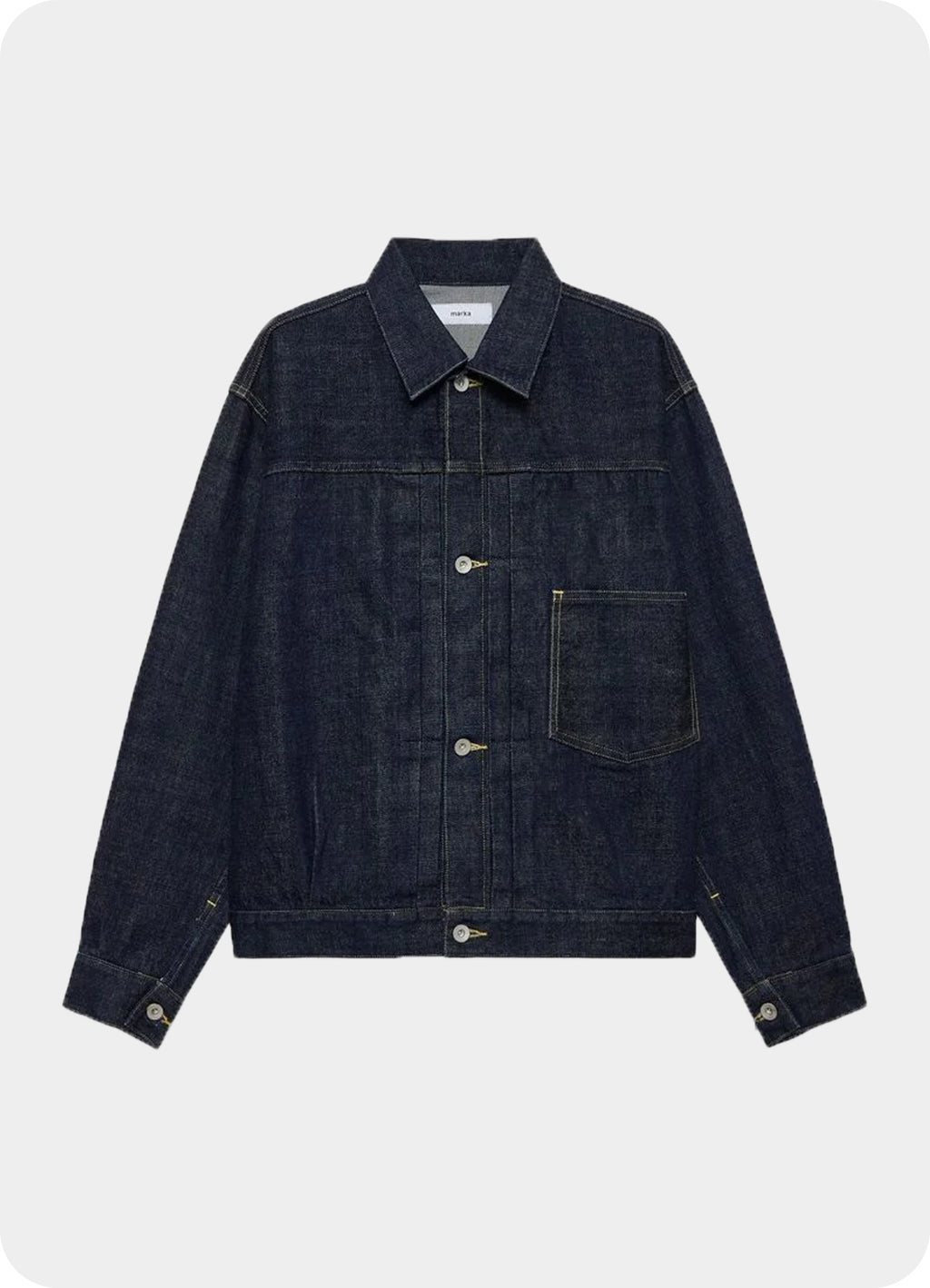 DENIM JACKET -ORGANIC COTTON 13.5oz SELVEDGE DENIM-[M26A10BL01C]