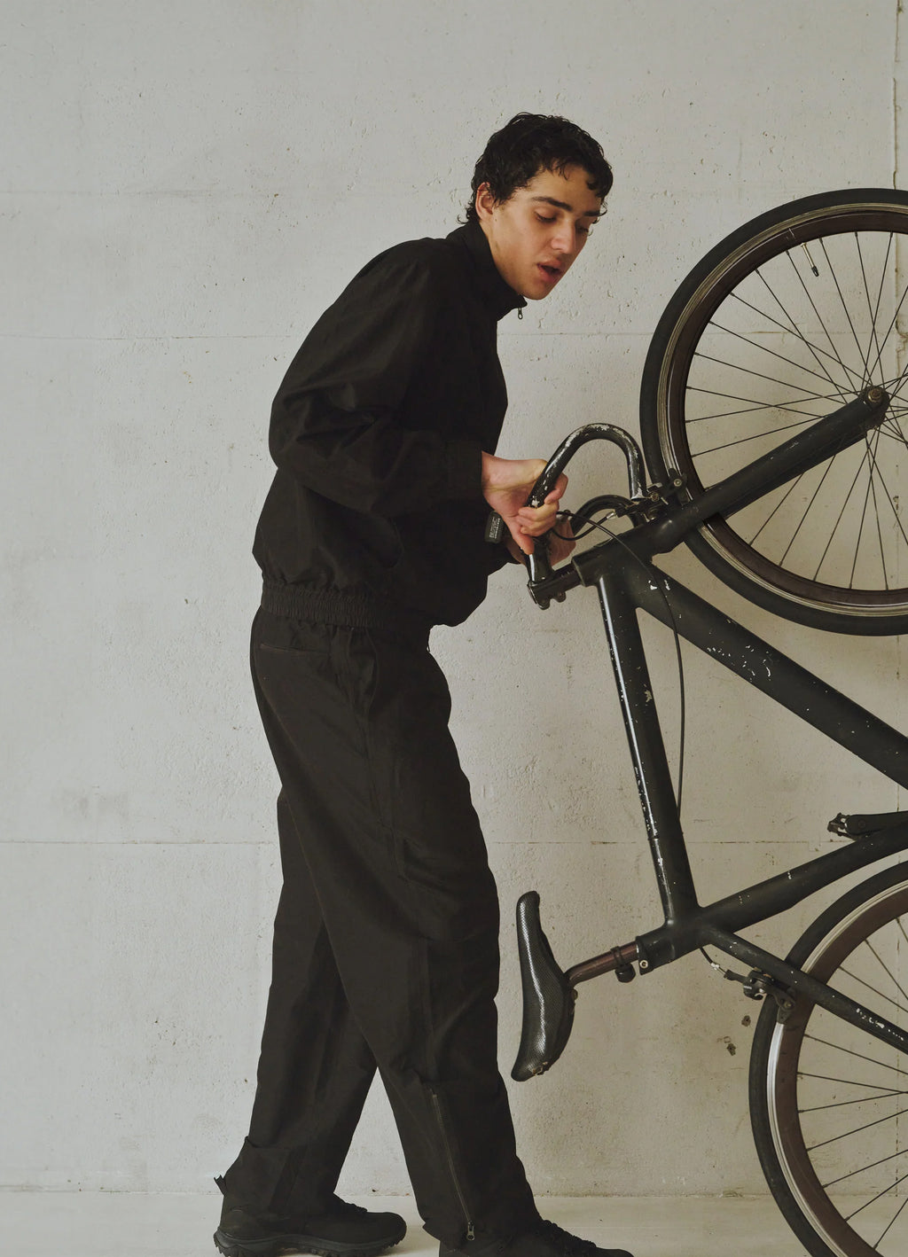Flight Jacket -Wool Silk High Count Typewriter-[M25C08BL01C]