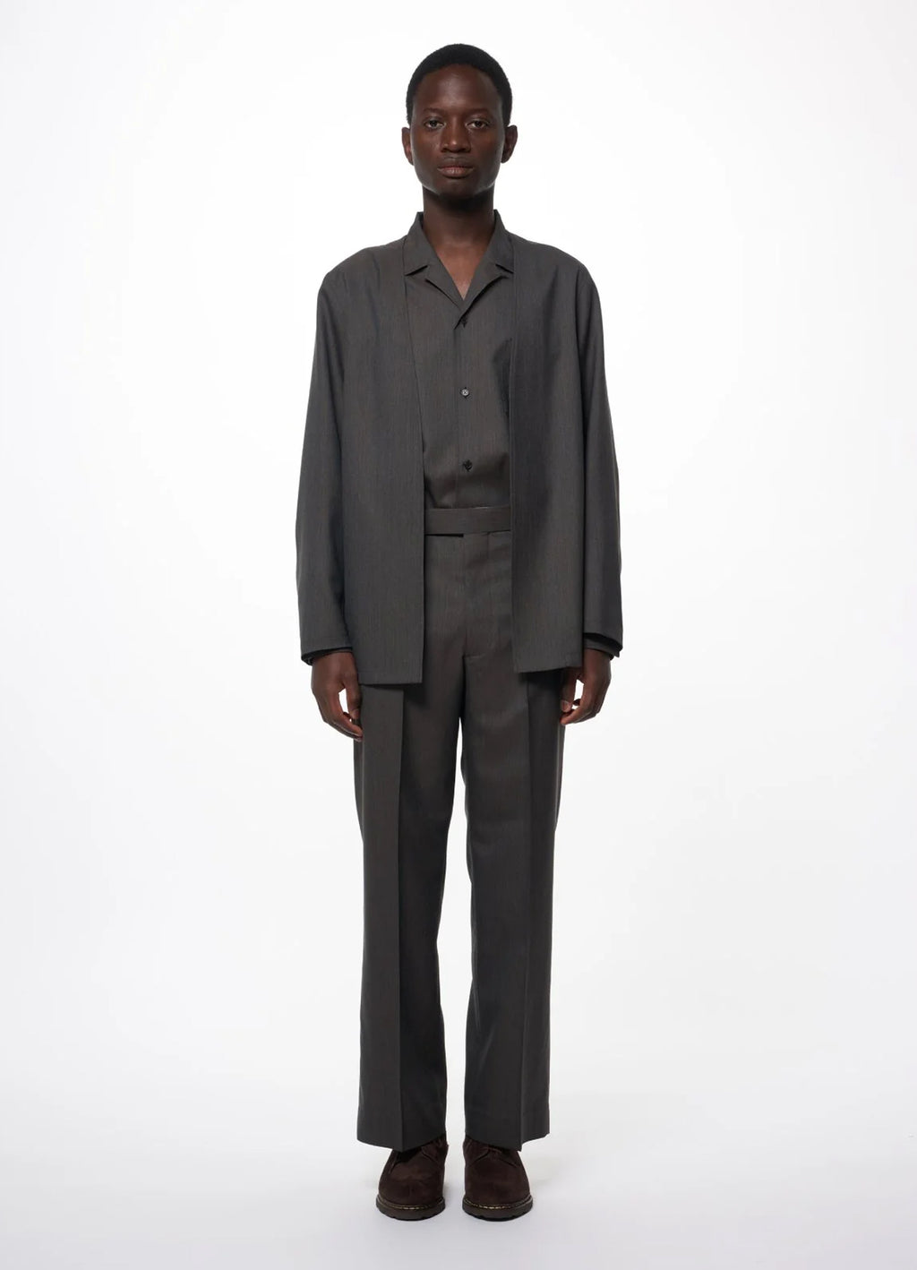 Minimalist Jacket -2/60 Wool Tropical Melange-[M26C01JK01C]