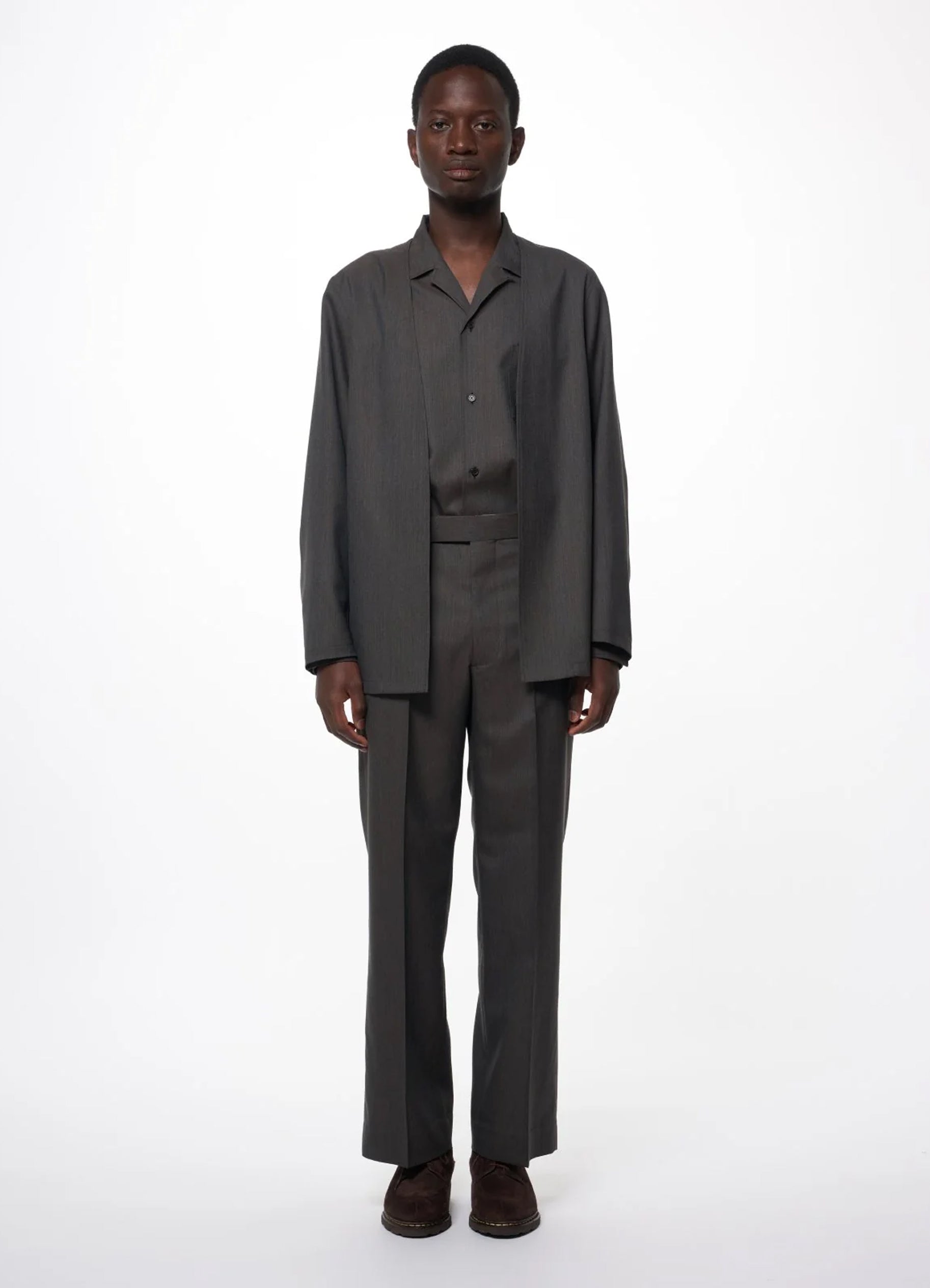 Minimalist Jacket -2/60 Wool Tropical Melange-[M26C01JK01C]