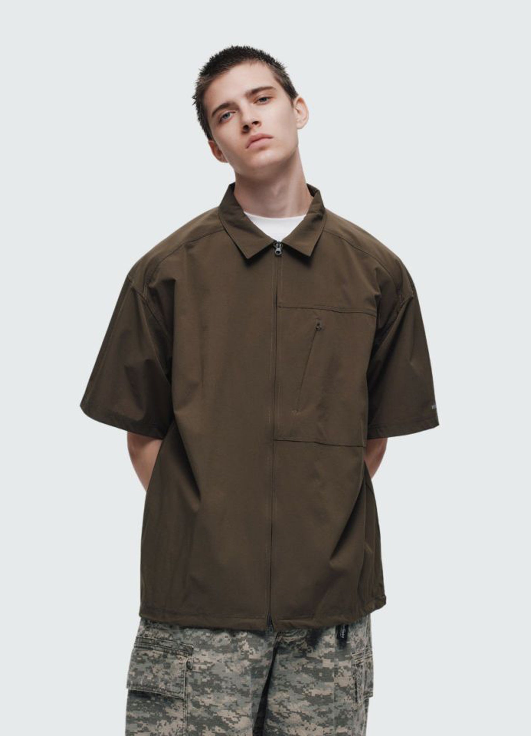 WILDTHINGS(ワイルドシングス) / SLANT S/S SHIRT [WT24029AD