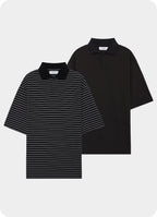 ONE BUTTON POLO S/S TEE -40//1 ORGANIC COTTON HIGH TWISTED PIQUE-