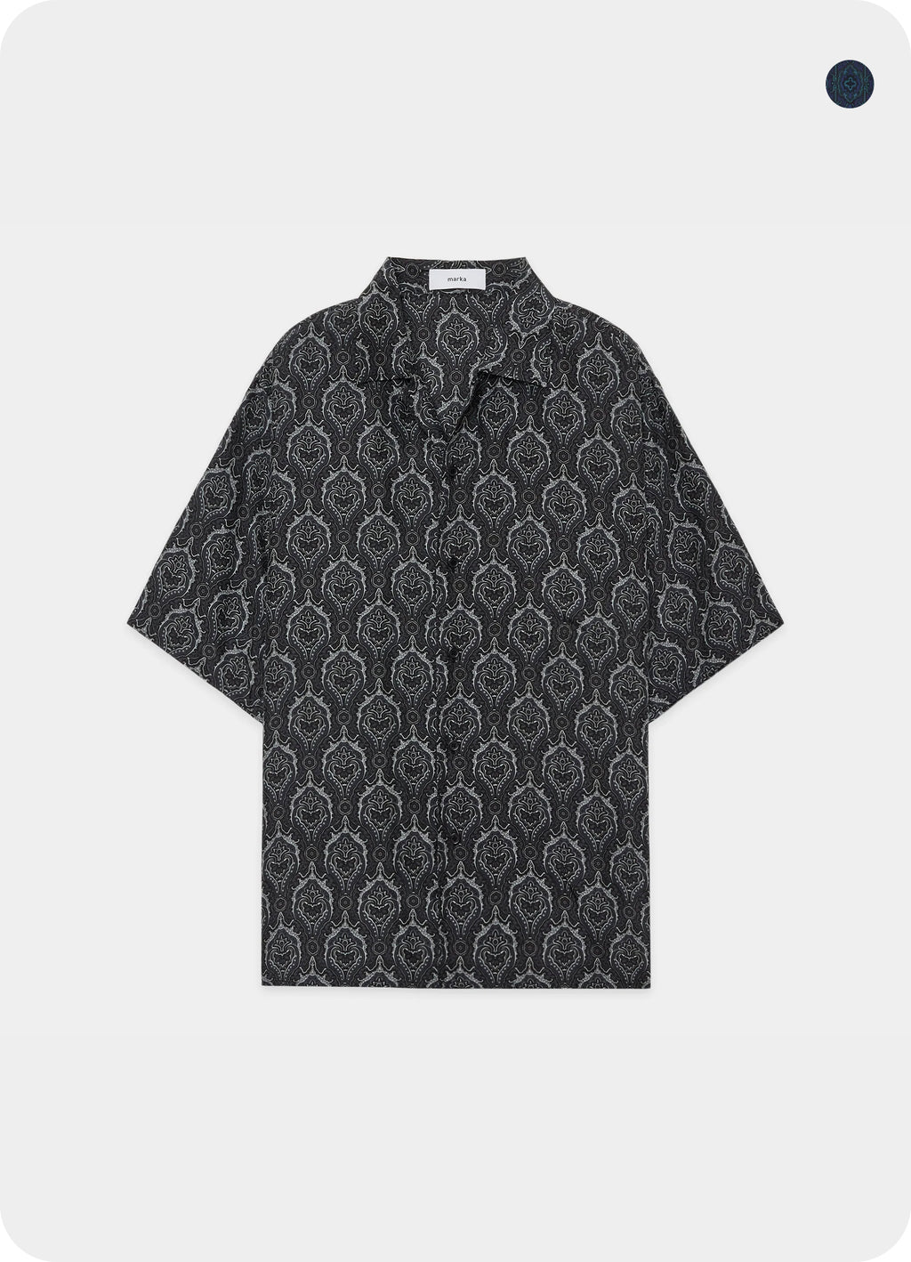 SILK OPEN COLLAR SHIRT -HABUTAE SILK-[M25A22SH02B]<SALE>