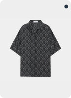 SILK OPEN COLLAR SHIRT -HABUTAE SILK-[M25A22SH02B]