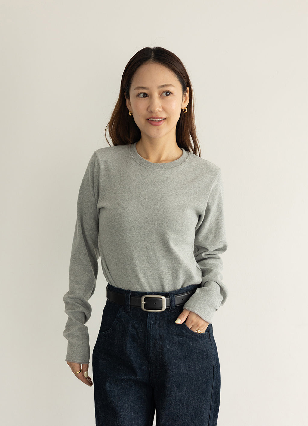 (WOMEN) スリムフィットメローロンT