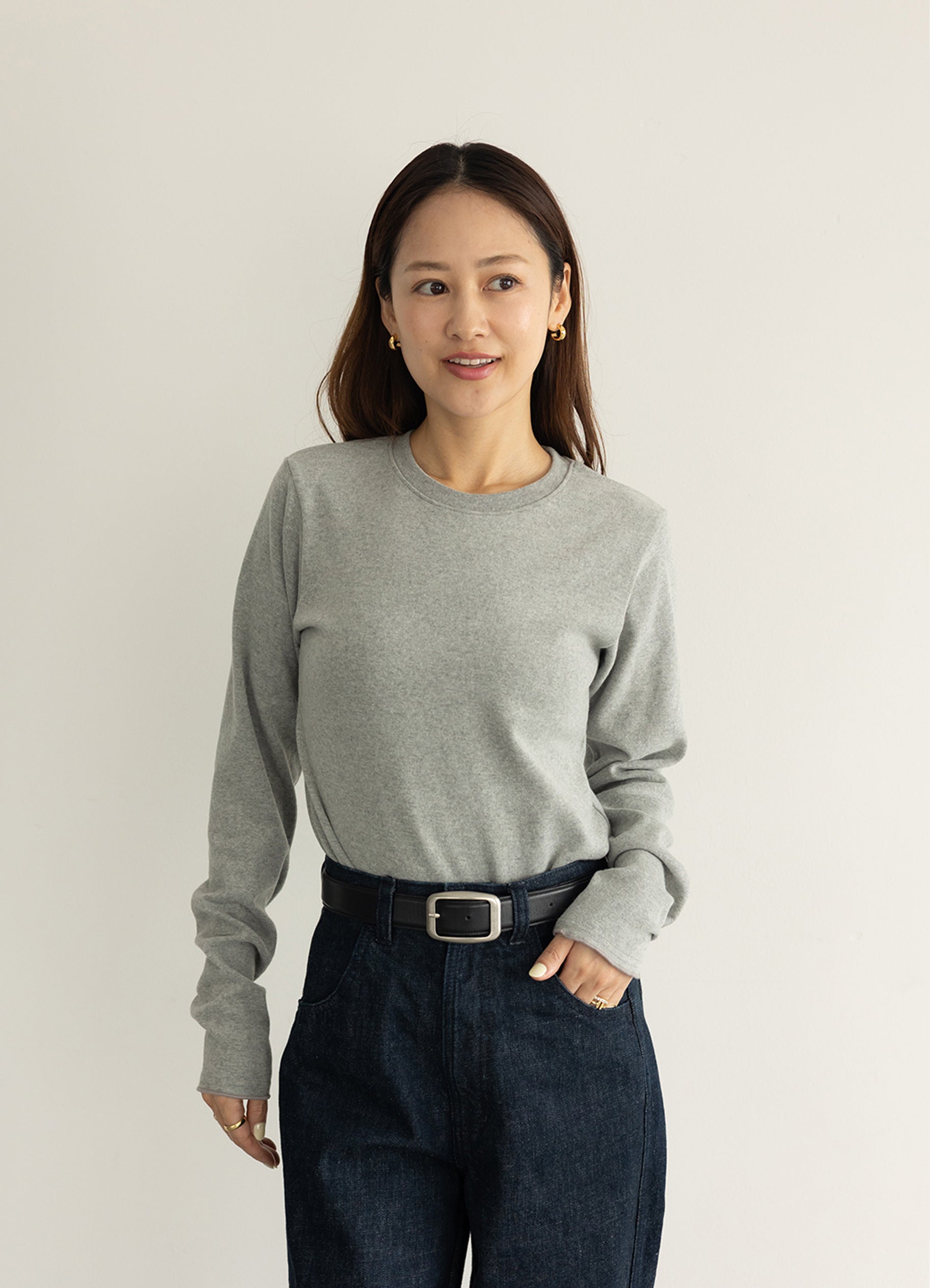 (WOMEN) スリムフィットメローロンT