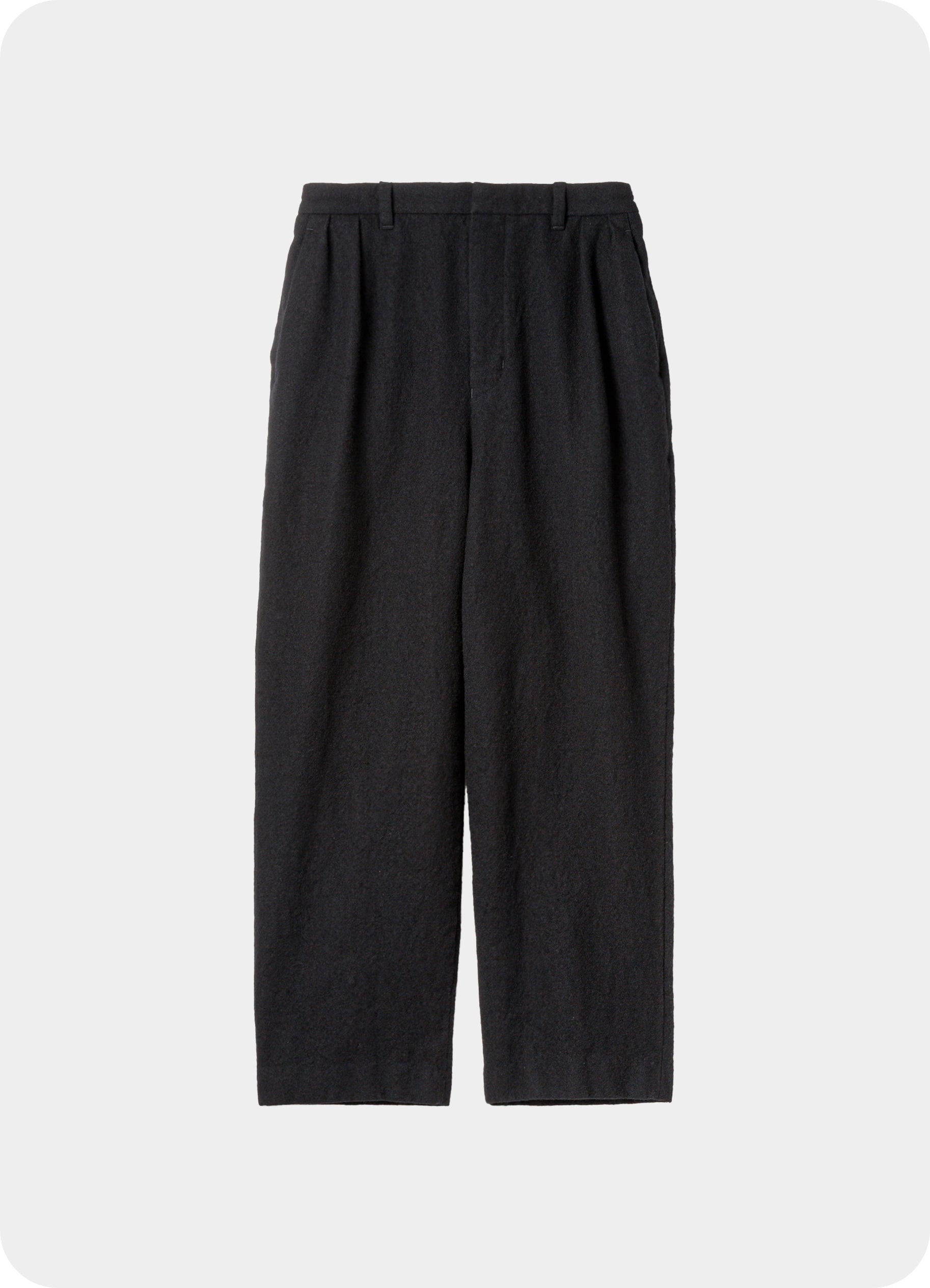 Wool Tuck Pants - Washed
