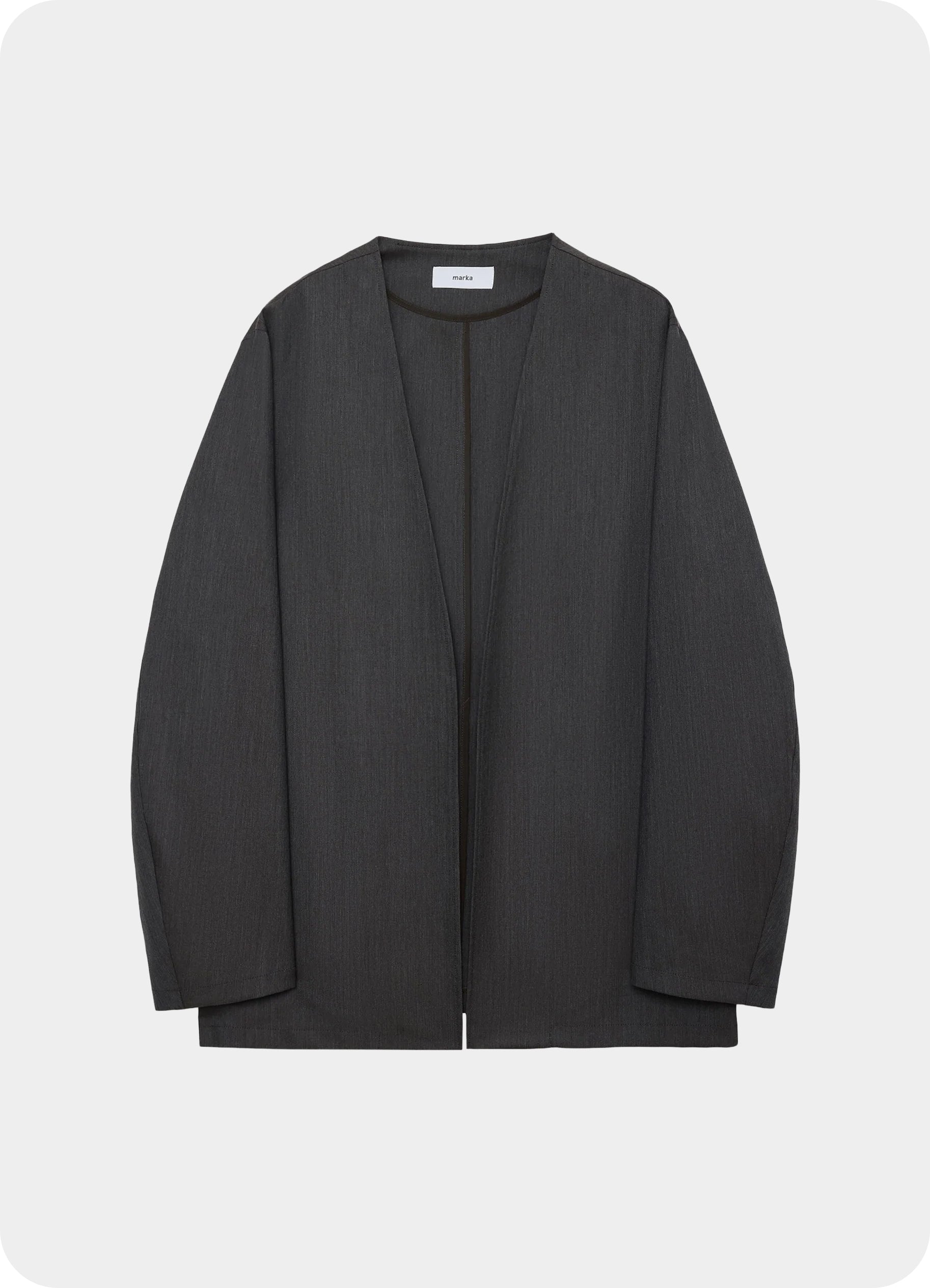Minimalist Jacket -2/60 Wool Tropical Melange-[M26C01JK01C]