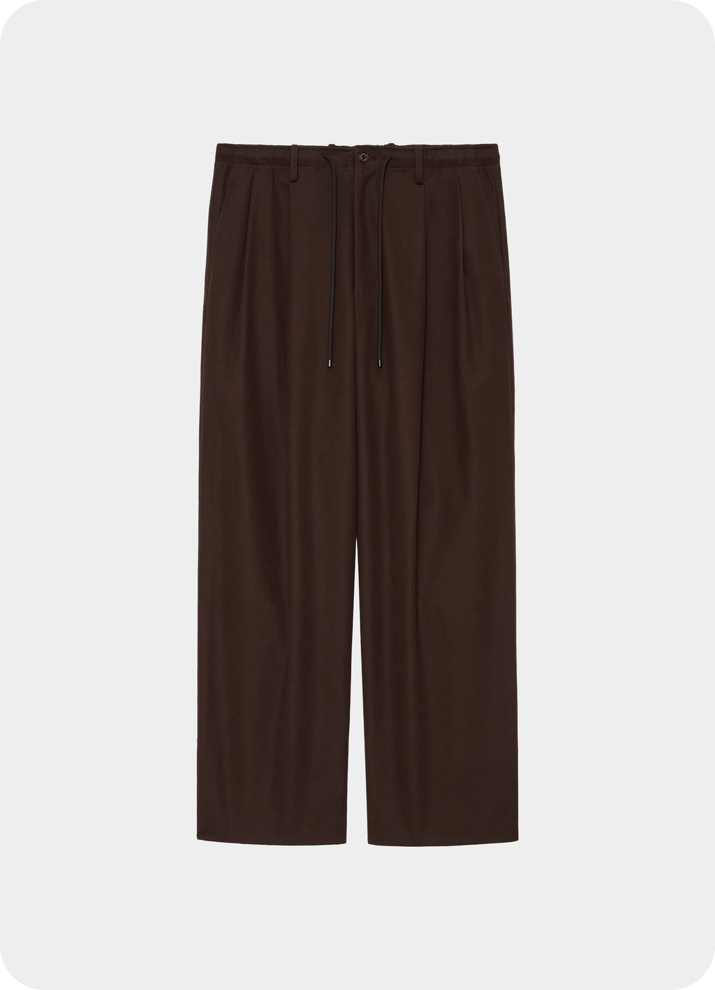 Double Pleated Easy Trousers -Organic Cotton Gabardine-[A25C04PT02C]