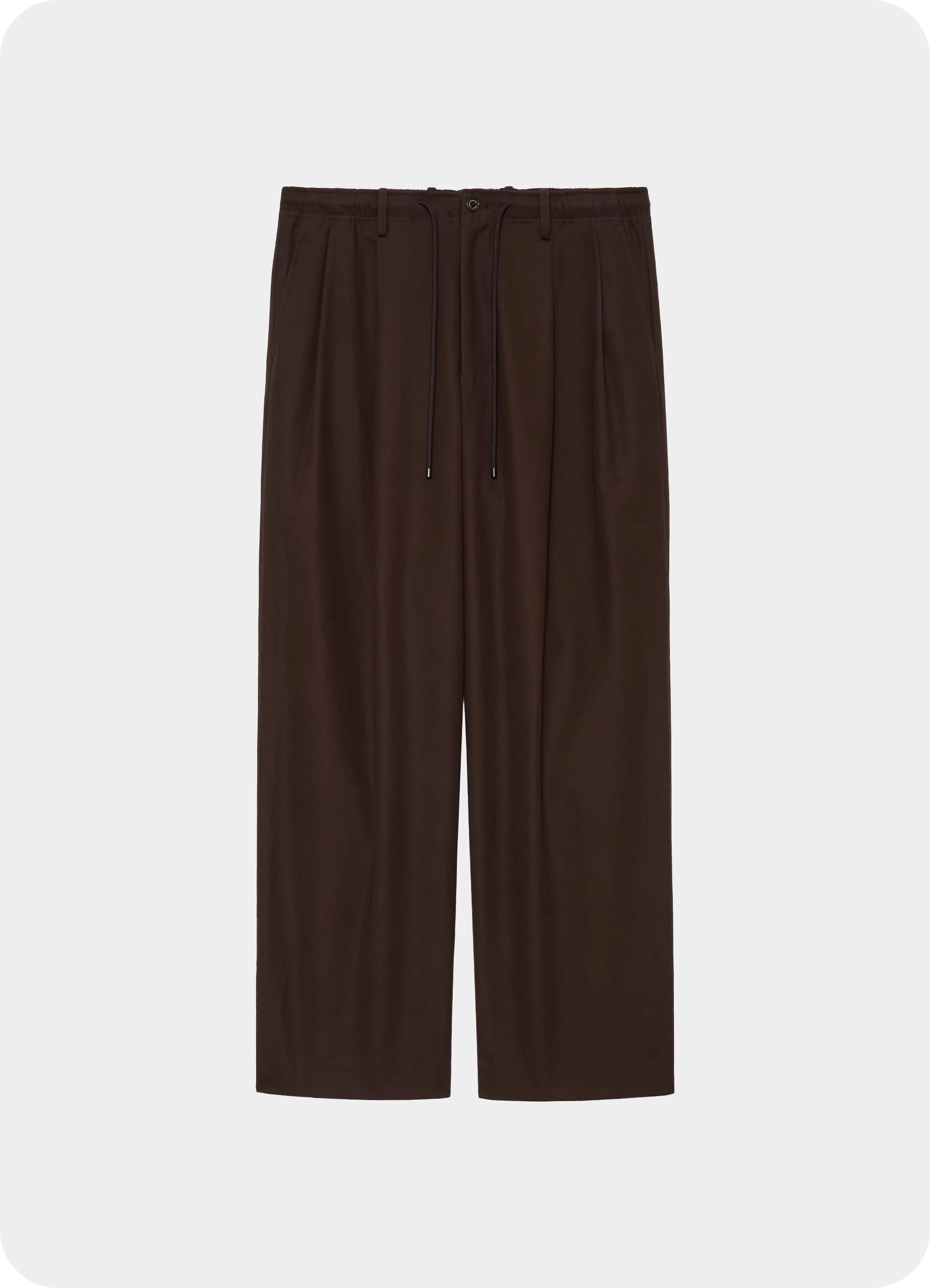 Double Pleated Easy Trousers -Organic Cotton Gabardine-[A25C04PT02C]
