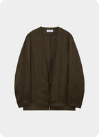 Minimalist Jacket -Linen Gauze Double Cloth-[M26B01JK01C]