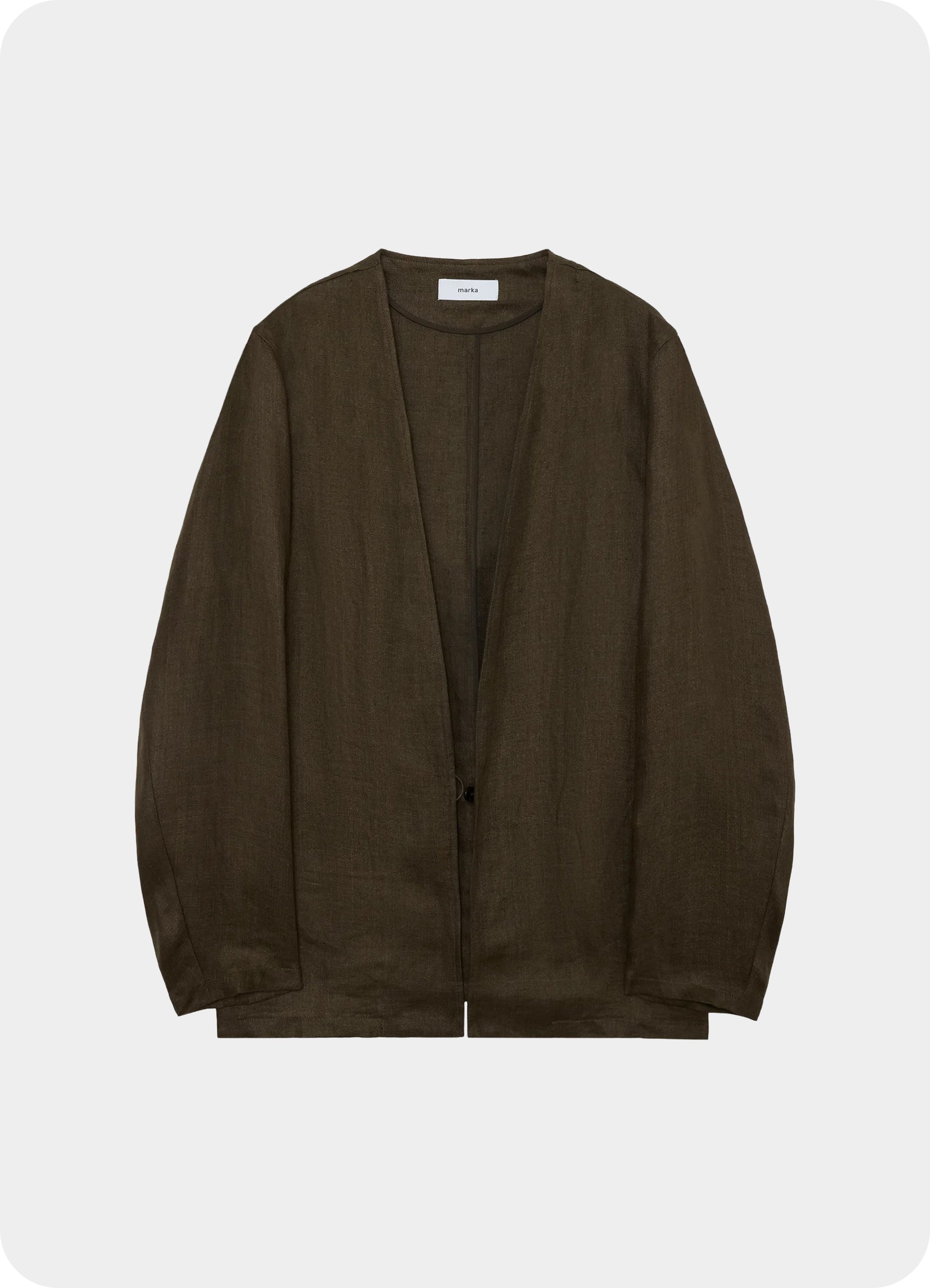 Minimalist Jacket -Linen Gauze Double Cloth-[M26B01JK01C]