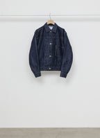 DENIM JACKET -ORGANIC COTTON 13.5oz SELVEDGE DENIM-[M26A10BL01C]