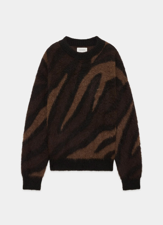 BIAS ZEBRA PATTERN JUMPER -NATURAL COLOR ALPACA-[A24C20SW02C]