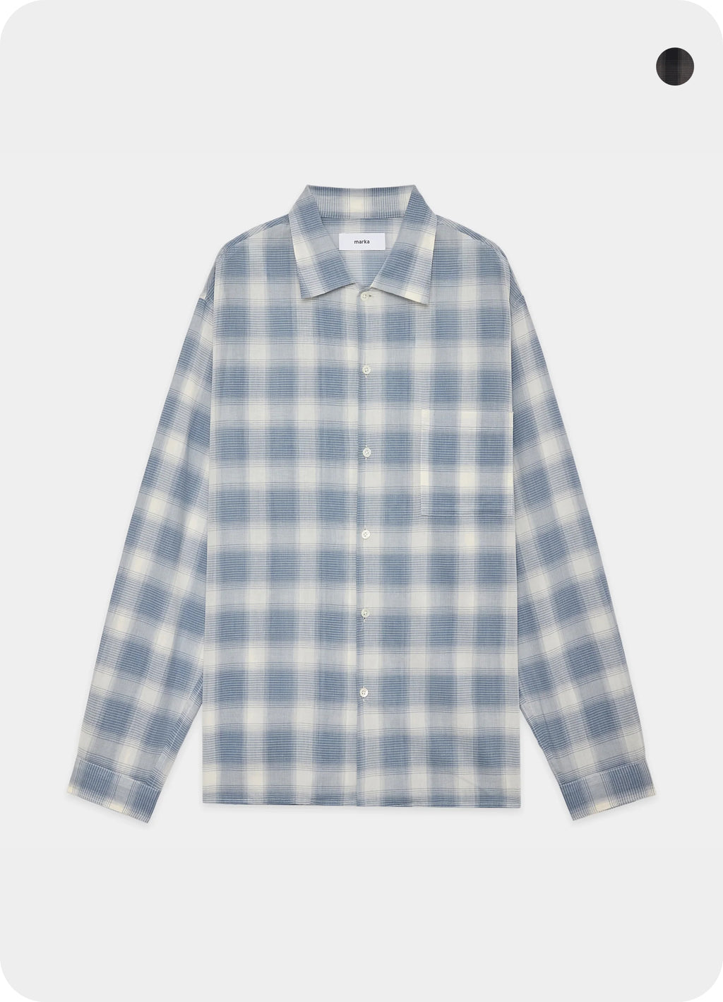 CHECK CHECKERED SHIRT -60/1 ORGANIC COTTON HIGH TWISTED OMBRE-[M25A18SH01C]