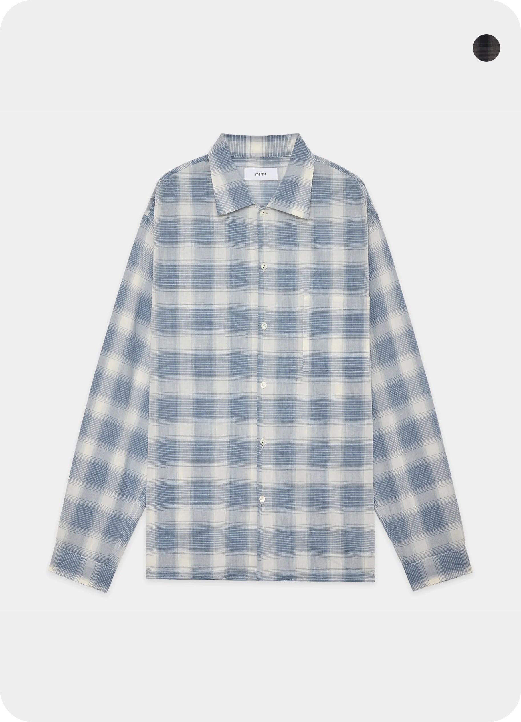 CHECK CHECKERED SHIRT -60/1 ORGANIC COTTON HIGH TWISTED OMBRE-