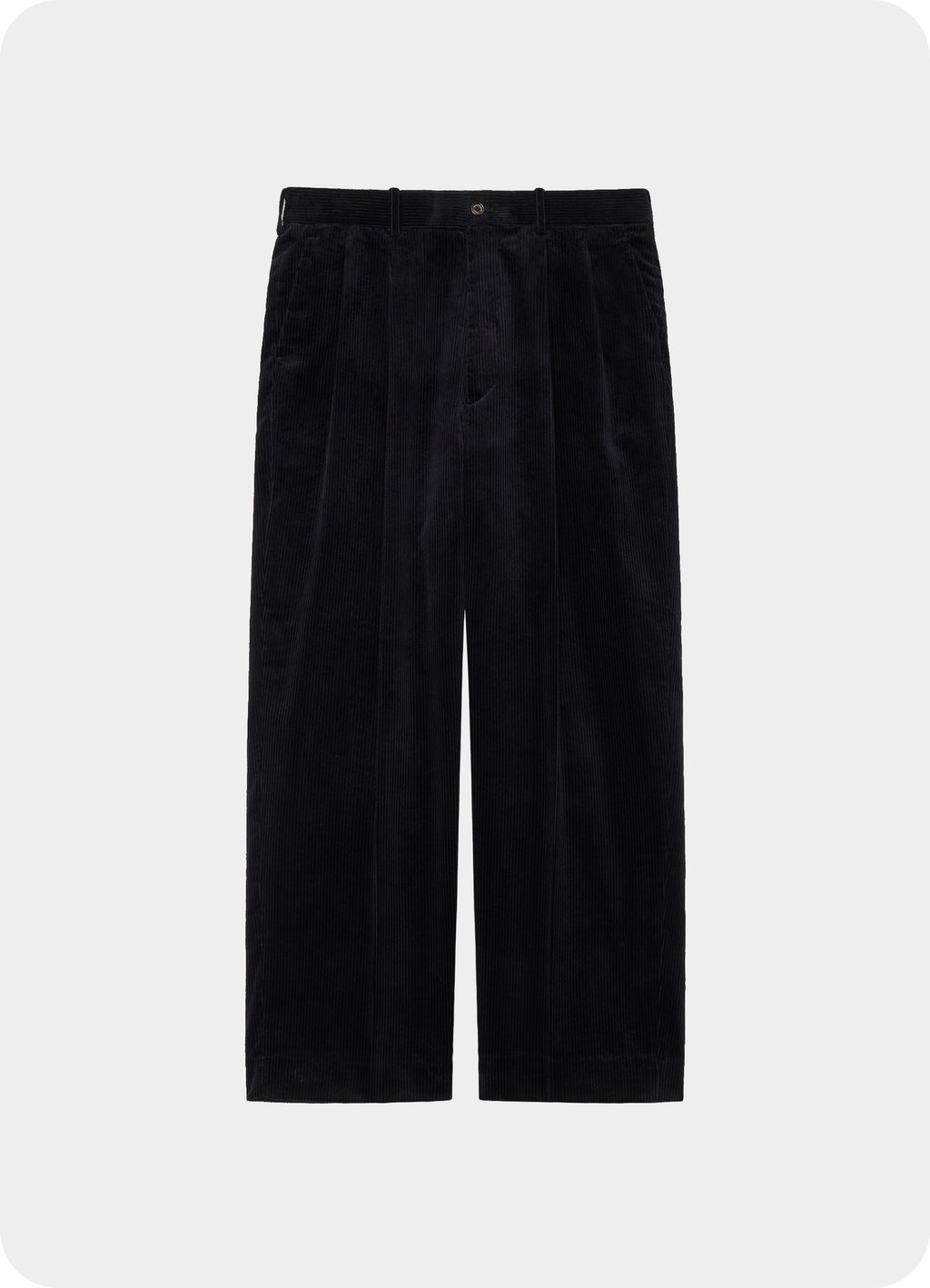 CLASSIC FIT DOUBLE PLEATED TROUSERS -ORGANIC COTTON 6-WALE CORDUROY-