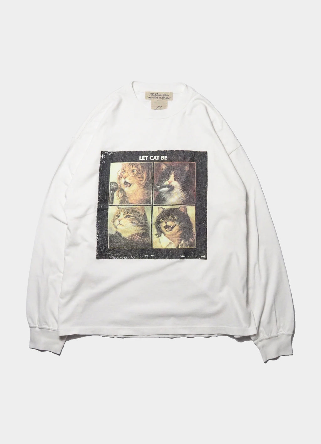 HARD SP加工20/-天竺ロンT(LET CAT BE) [RN31393137]
