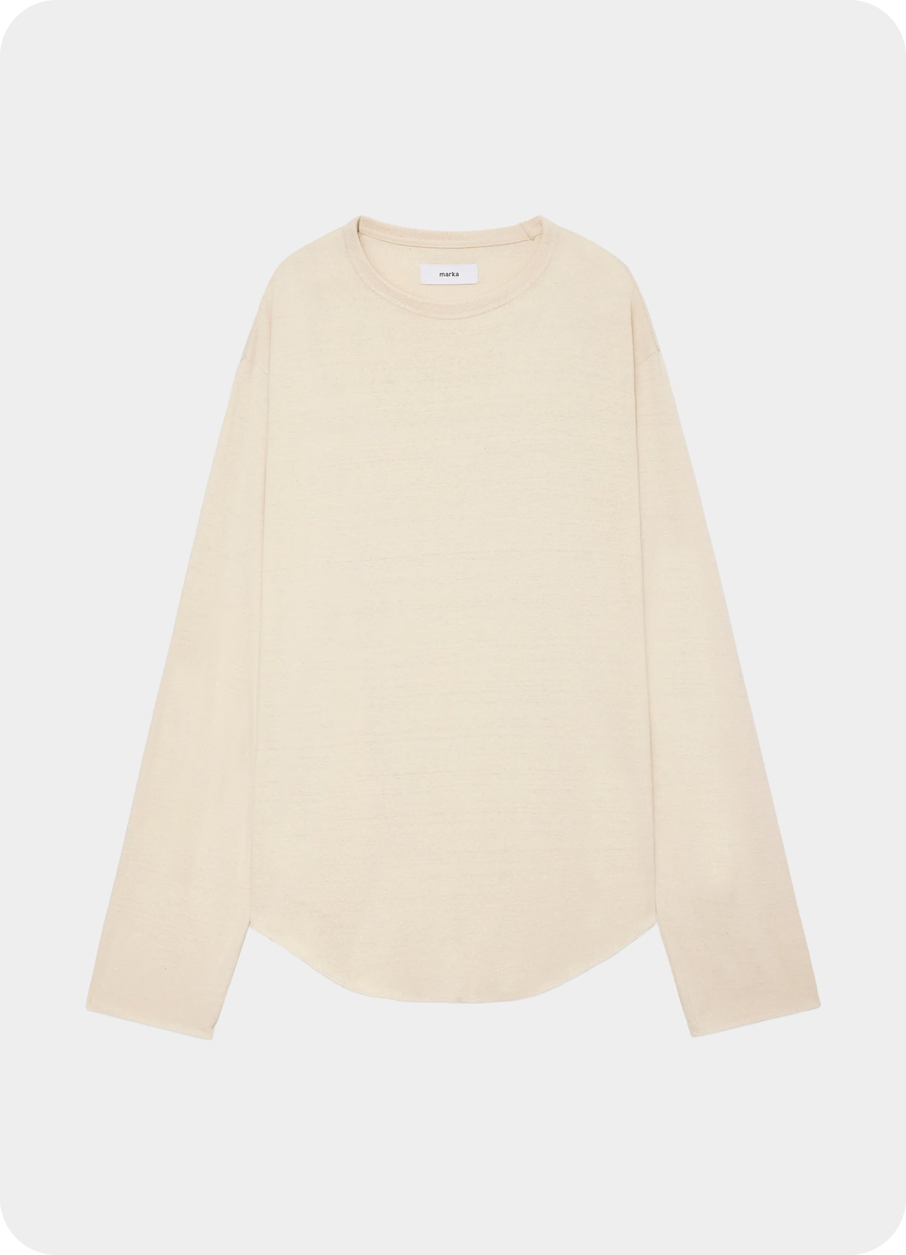 Round Hem Crew Neck -Noil Silk Knit-[M25C06CS02C]