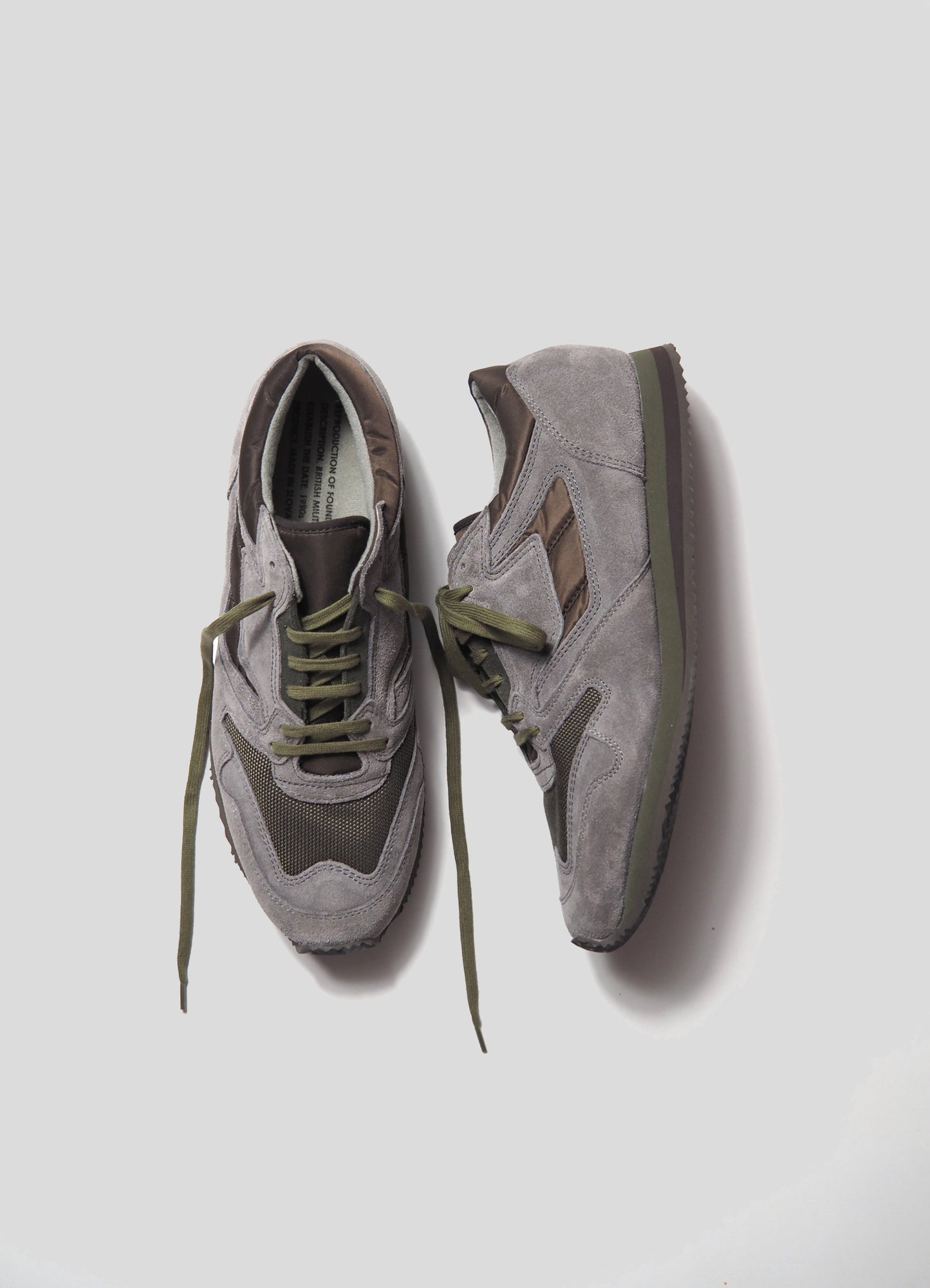 [30%OFF]1800FS  BRITISH MIRITARY TRAINER -GREY/OLIVE