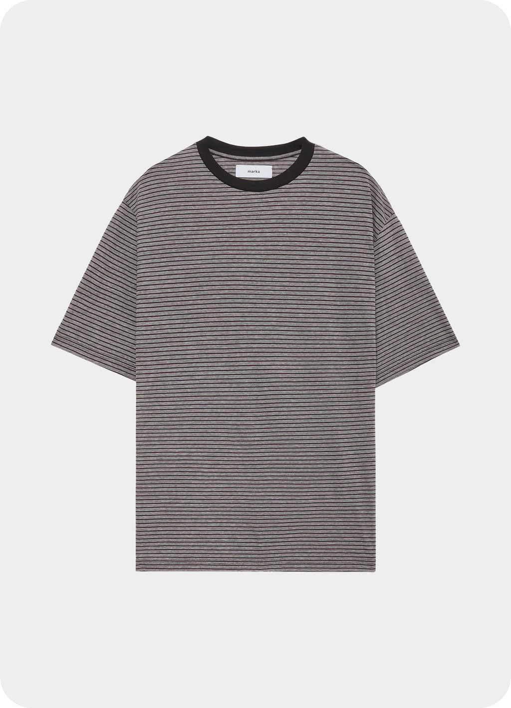 Crew Neck Tee -Organic Cotton High Twist Knit Border-[M26B12CS01B]