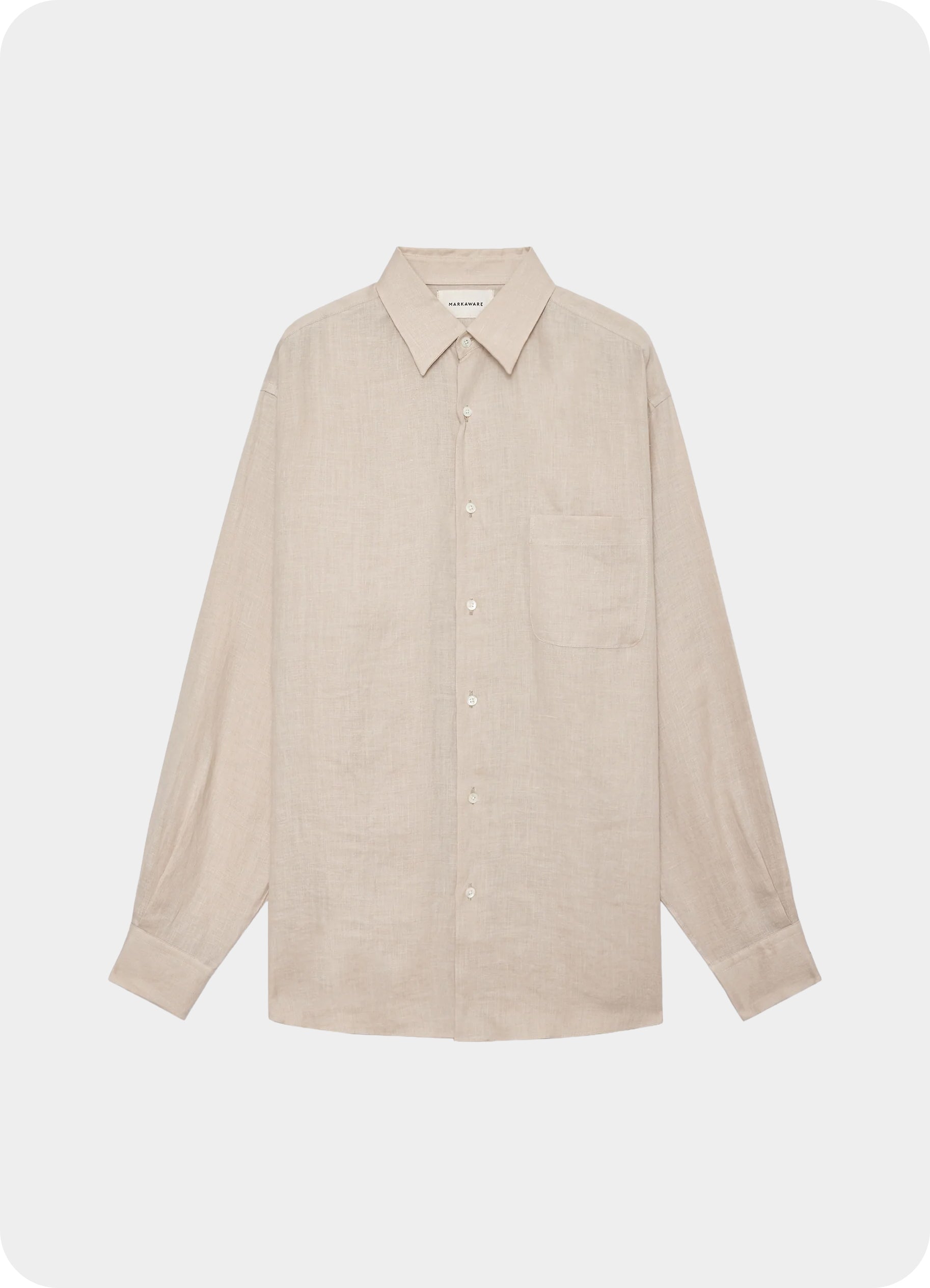 COMFORT FIT SHIRT -Hemp Shirting-[A26A22SH01C]