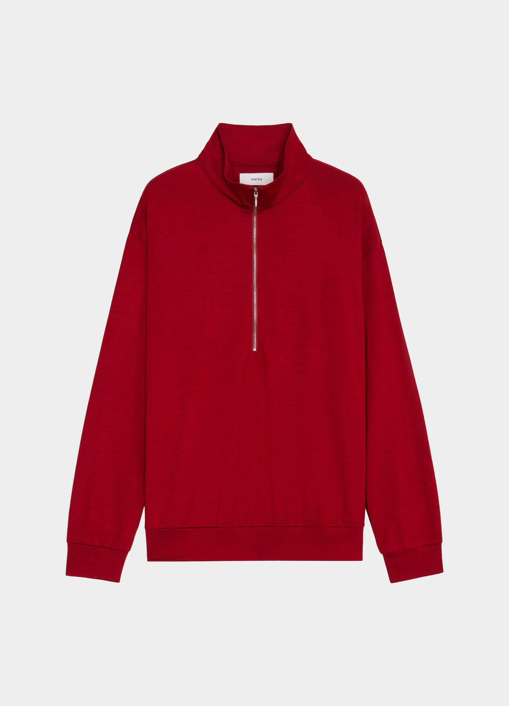 Half-Zip Stand -Super 100s Washable Wool Jersey-[M26C15CS02C]