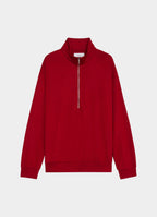 Half-Zip Stand -Super 100s Washable Wool Jersey-[M26C15CS02C]