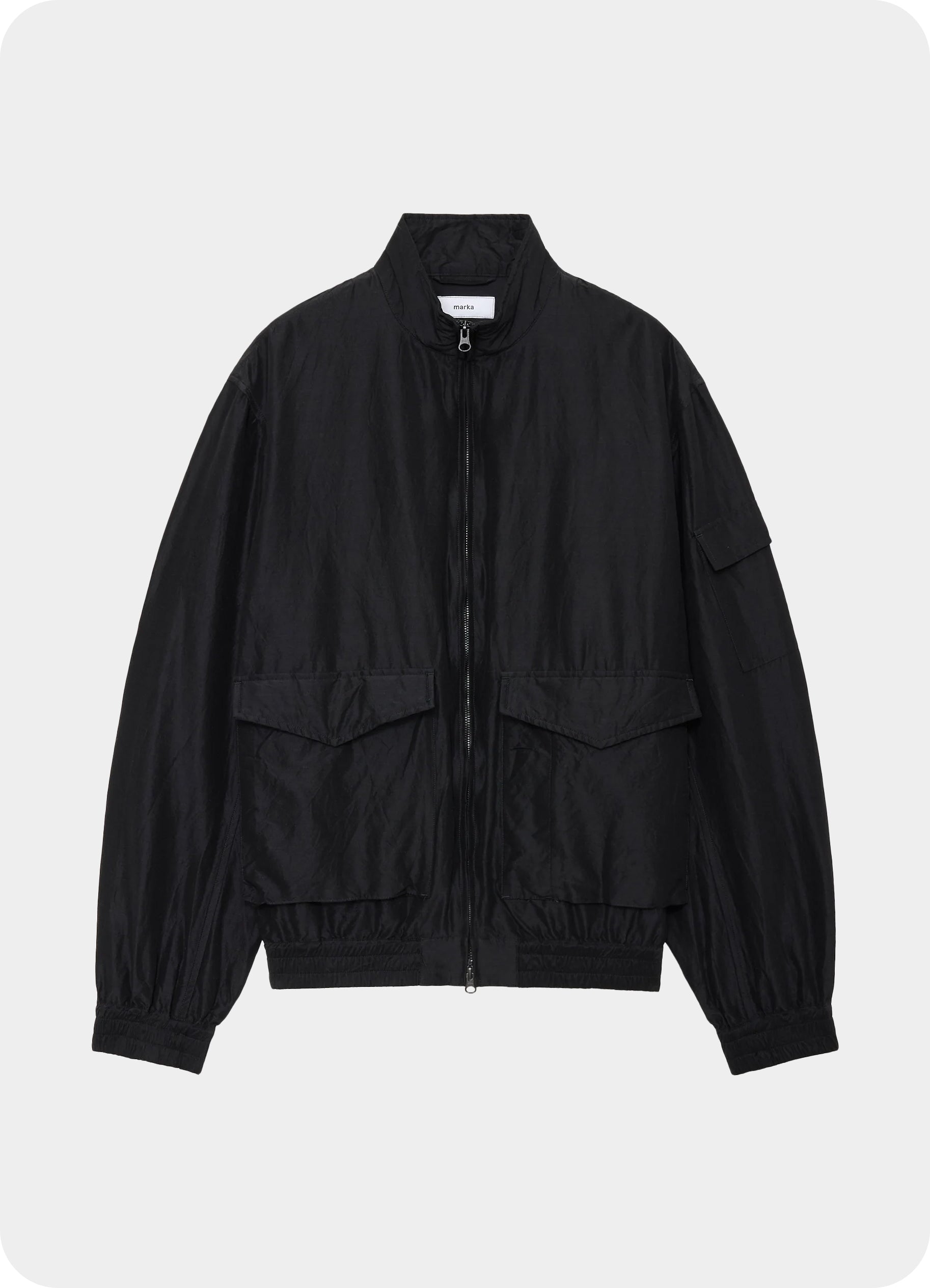 Flight Jacket -Wool Silk High Count Typewriter-[M25C08BL01C]