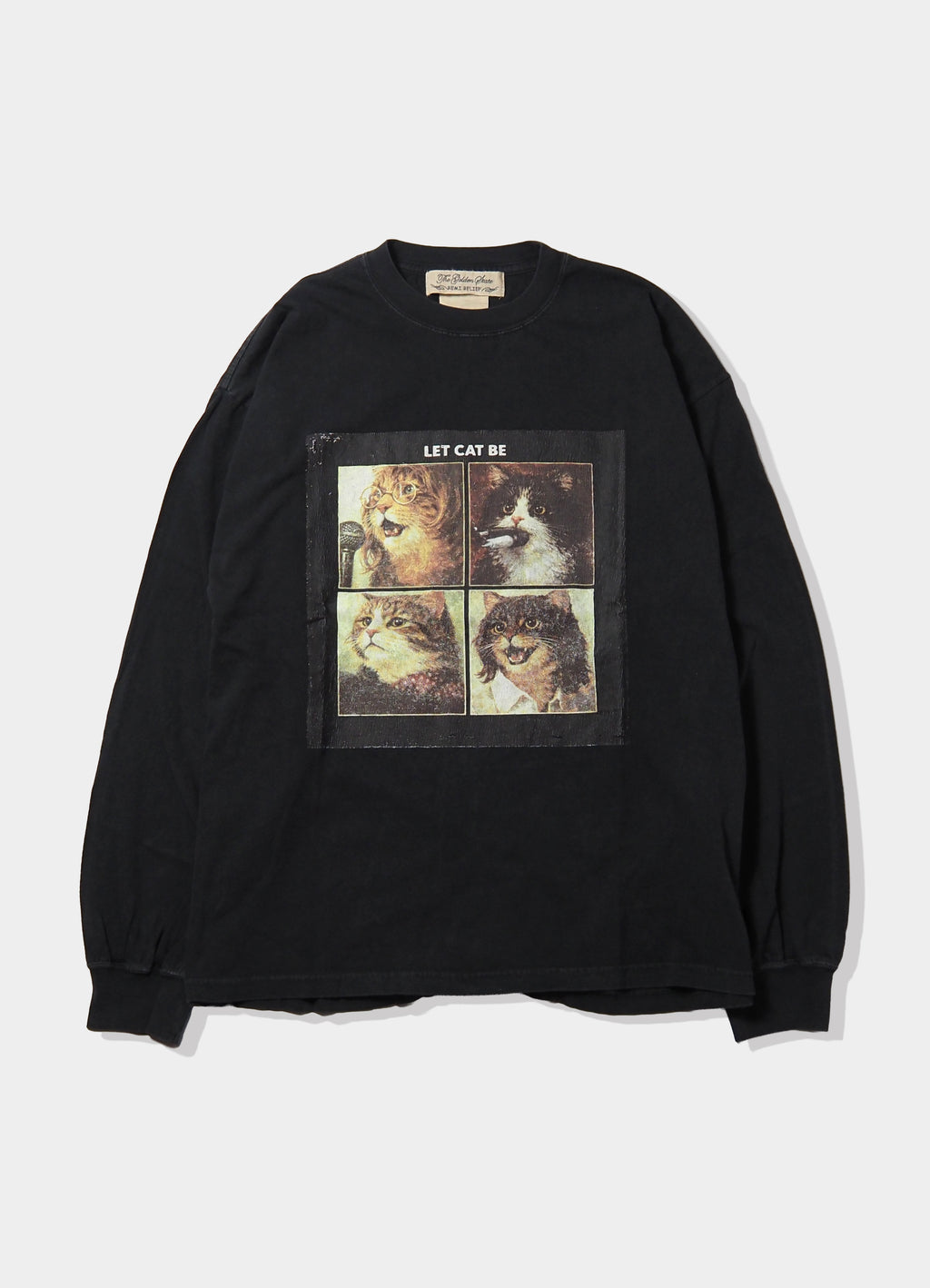 HARD SP加工20/-天竺ロンT(LET CAT BE) [RN31393137]