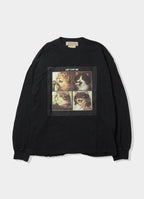 HARD SP加工20/-天竺ロンT(LET CAT BE) [RN31393137]