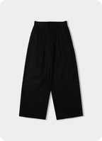 Triple Pleated Wide Trousers -Organic Cotton Survival Cloth-[A26A93PT03C]
