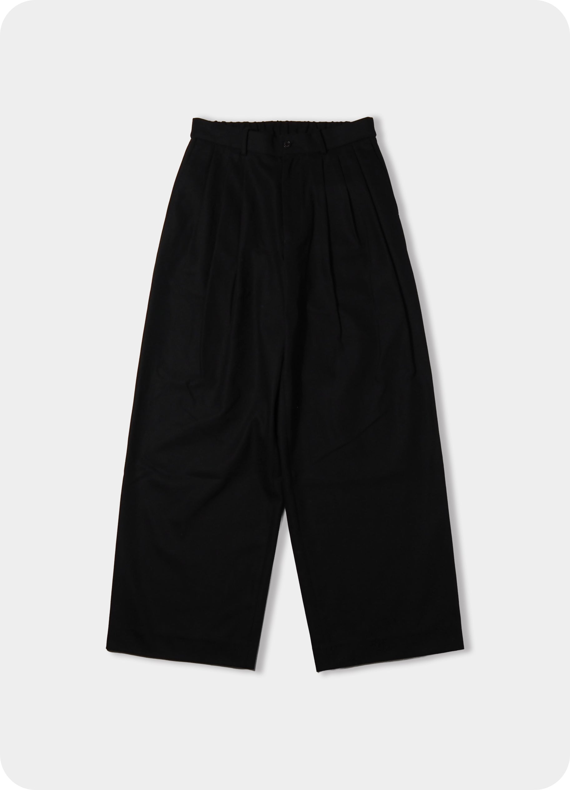 Triple Pleated Wide Trousers -Organic Cotton Survival Cloth-[A26A93PT03C]