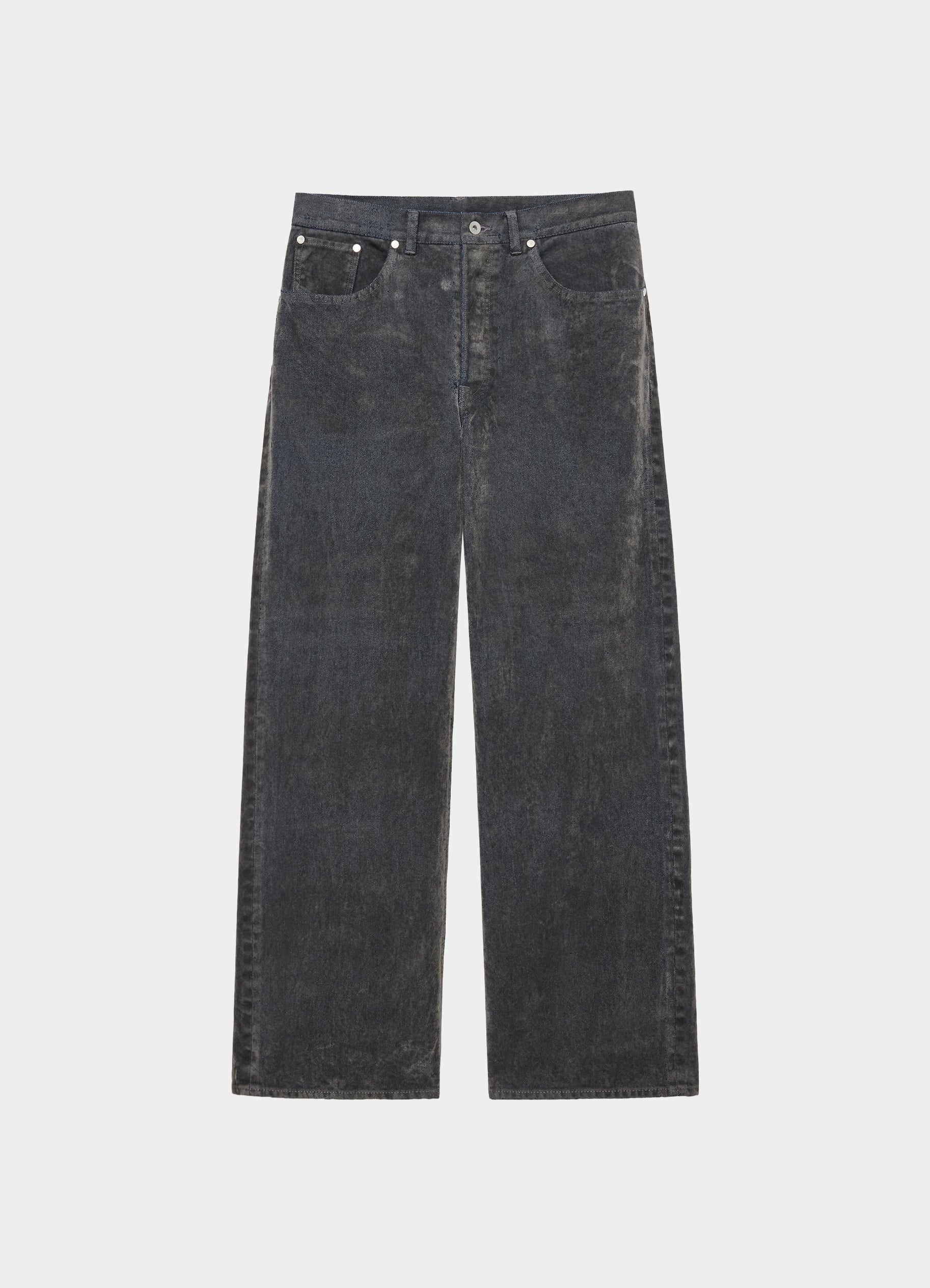 CYLINDER FIT JEANS -VELVET-FLOCKED ORGANIC COTTON DENIM-[M26C09PT02C]