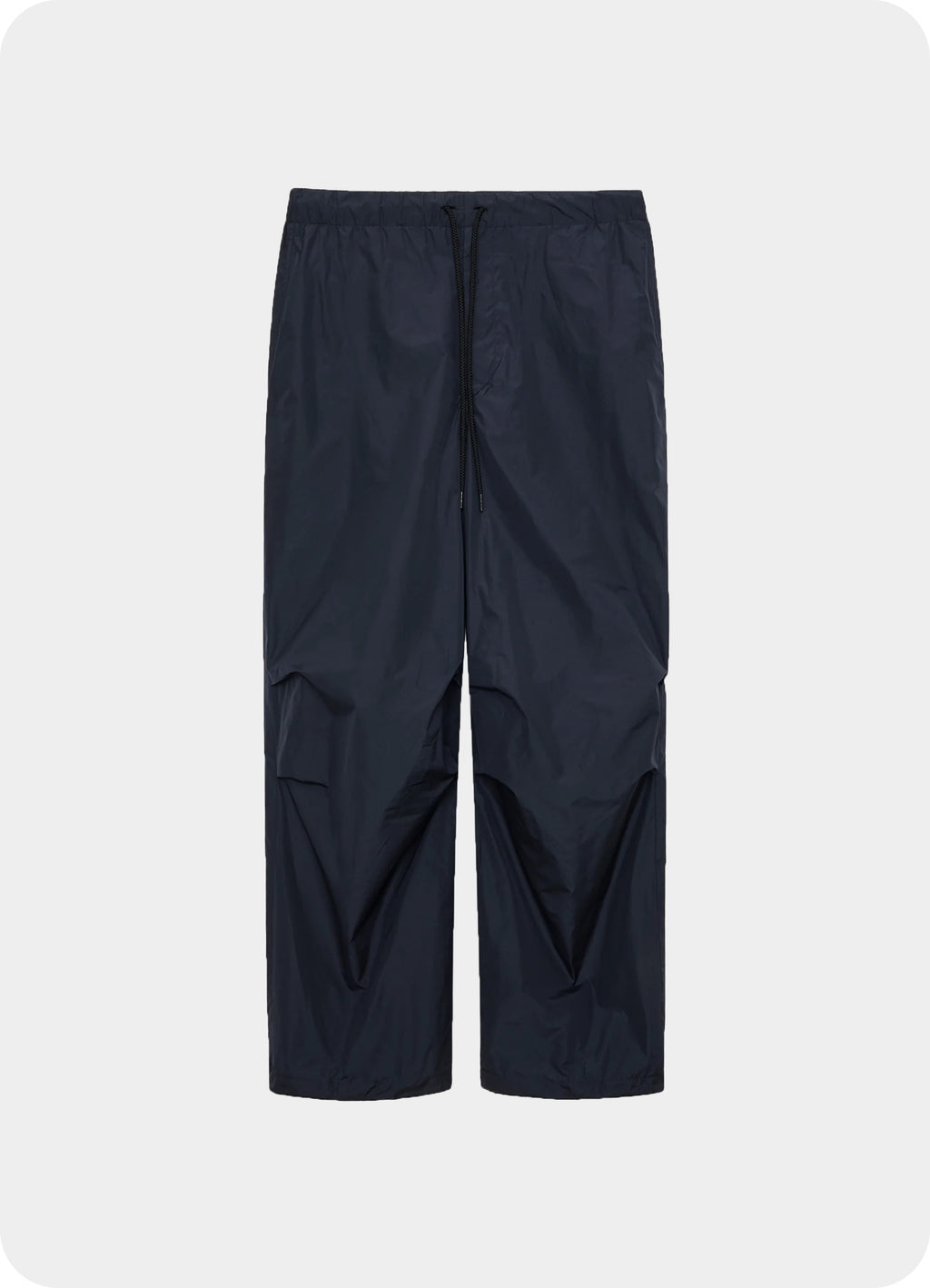KNEE TUCK PANTS -RECYCLED POLYESTER×SILK TAFFETA- [M25B03PT01C]