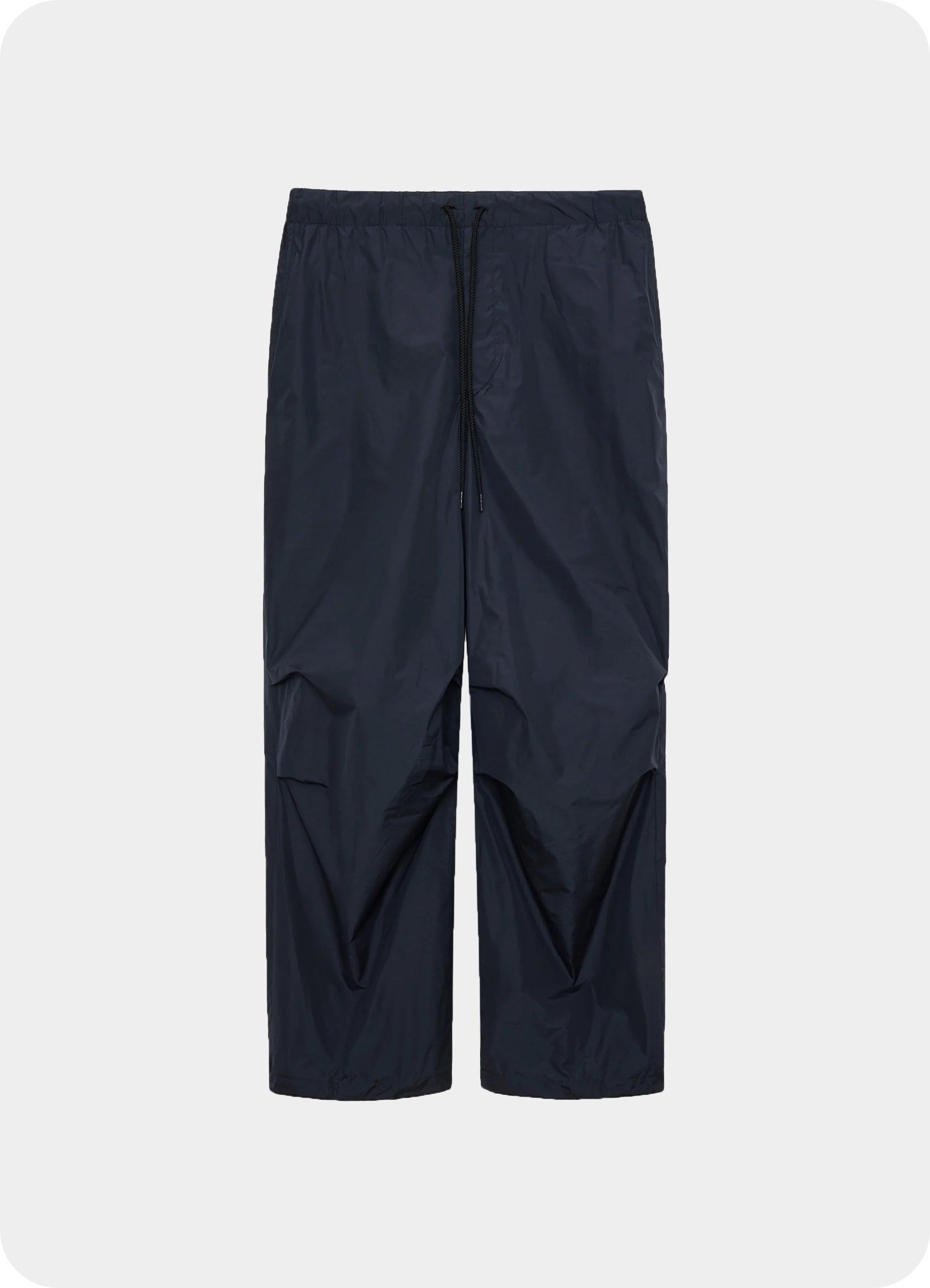 KNEE TUCK PANTS -RECYCLED POLYESTER×SILK TAFFETA-