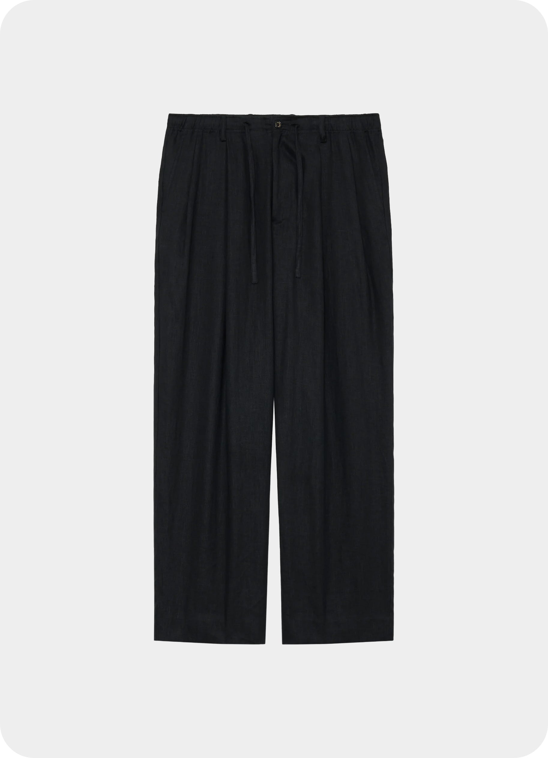 Double Pleated Easy Trousers -Hemp Shirting-[A26A22PT02C]