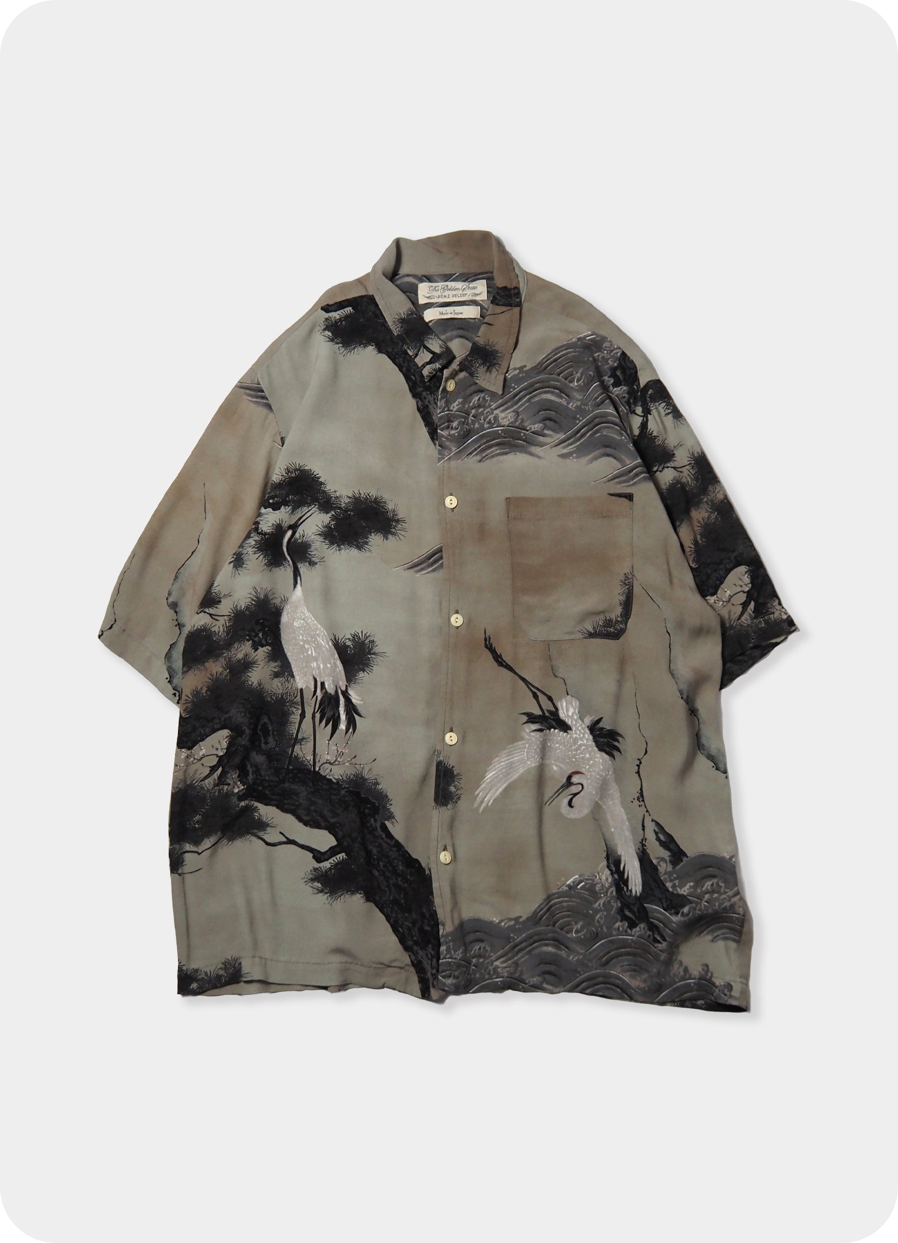 鶴柄アロハシャツ [RN30389013]
