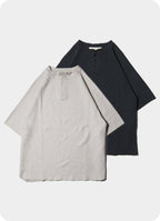 Wタック ヘンリーネック S/S