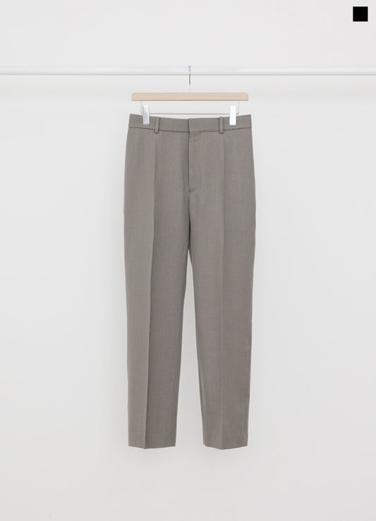 PRE ORDER > FLAT TAPERED TROUSERS -ORGANIC WOOL SURVIVAL CLOTH-[A24C06PT01C]