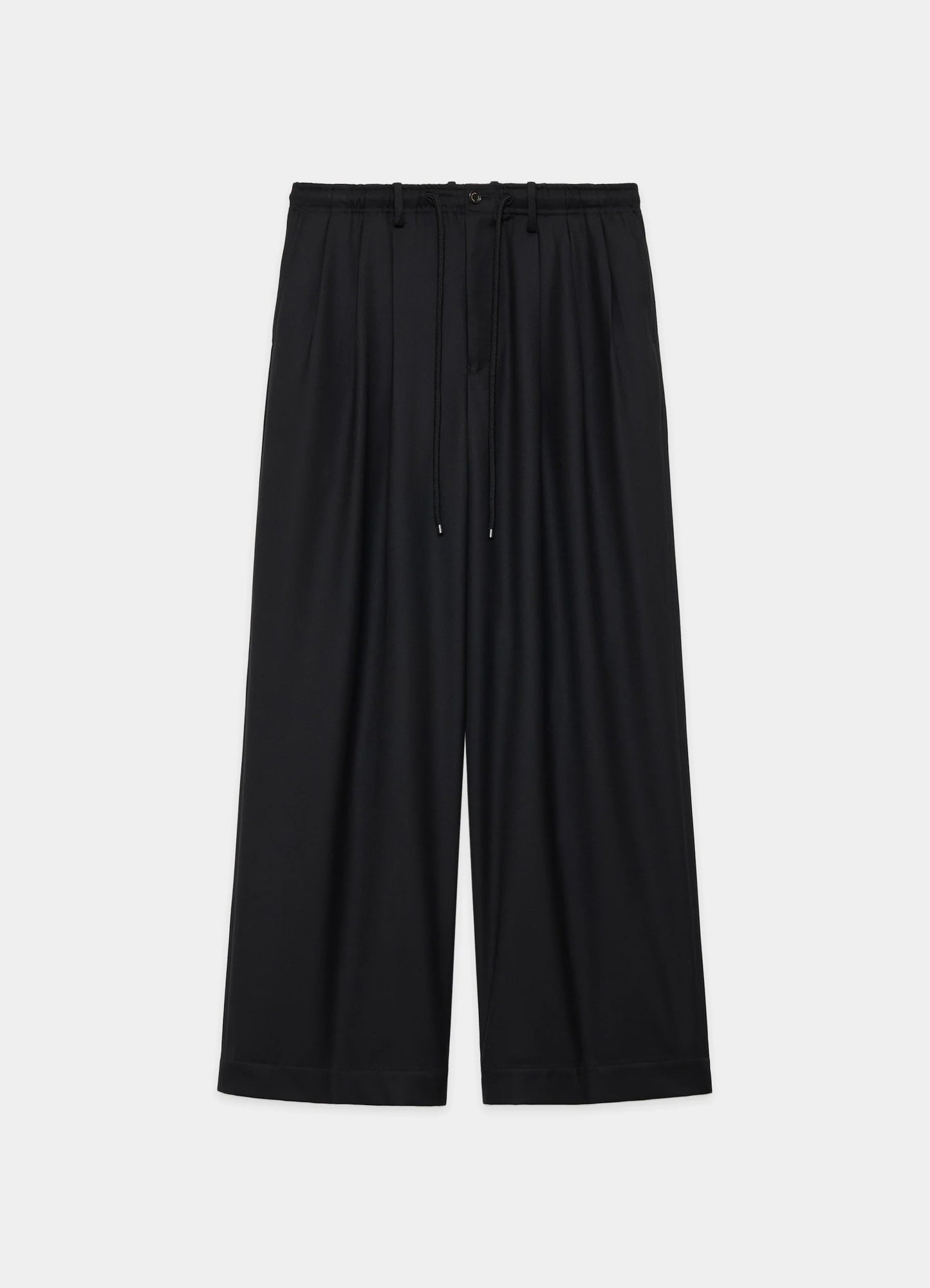 TRIPLE PLEATED EASY TROUSERS -2/72 ORGANIC WOOL SERGE-[A24C01PT02C]