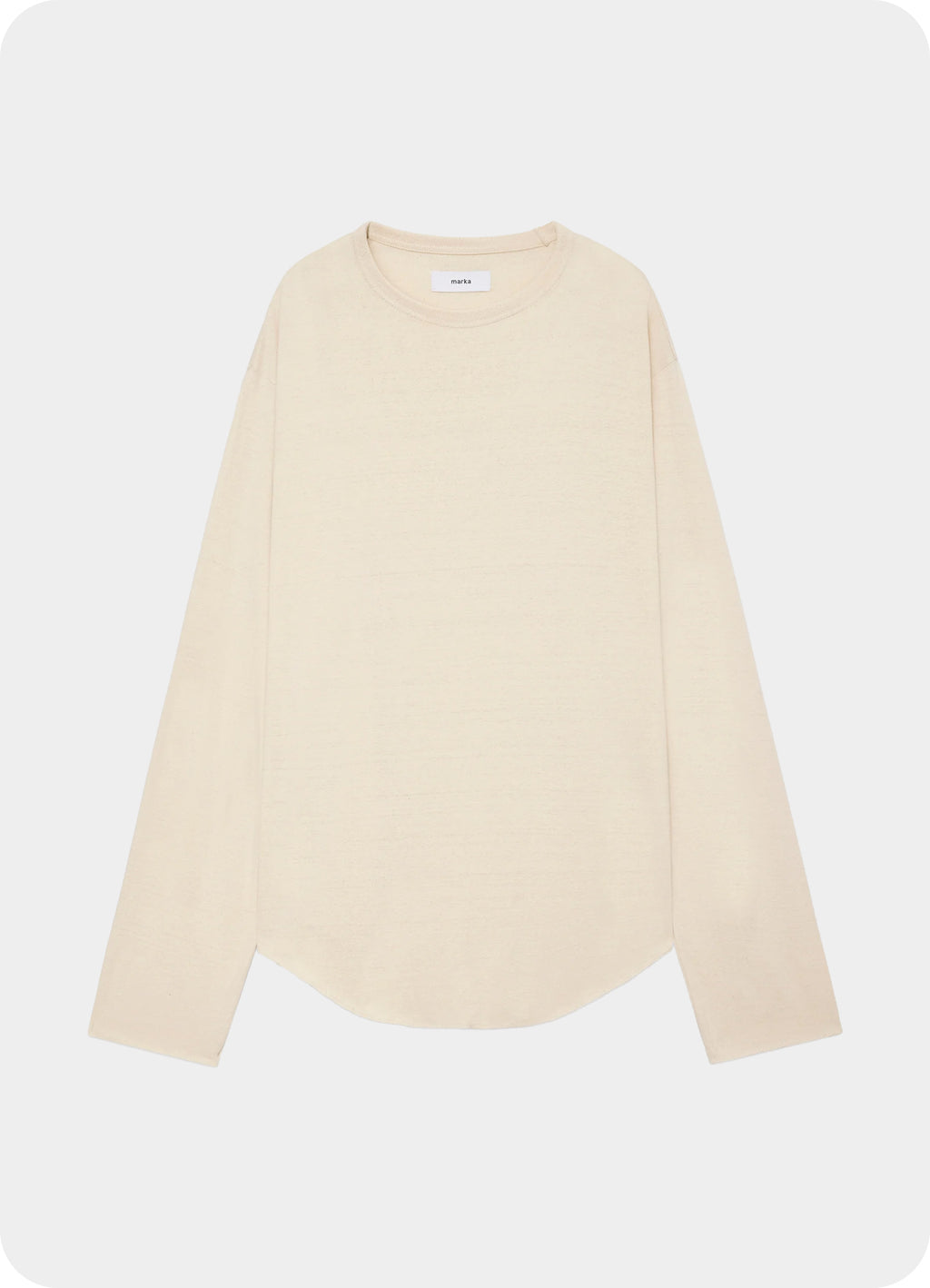 Round Hem Crew Neck -Noil Silk Knit-[M25C06CS02C]